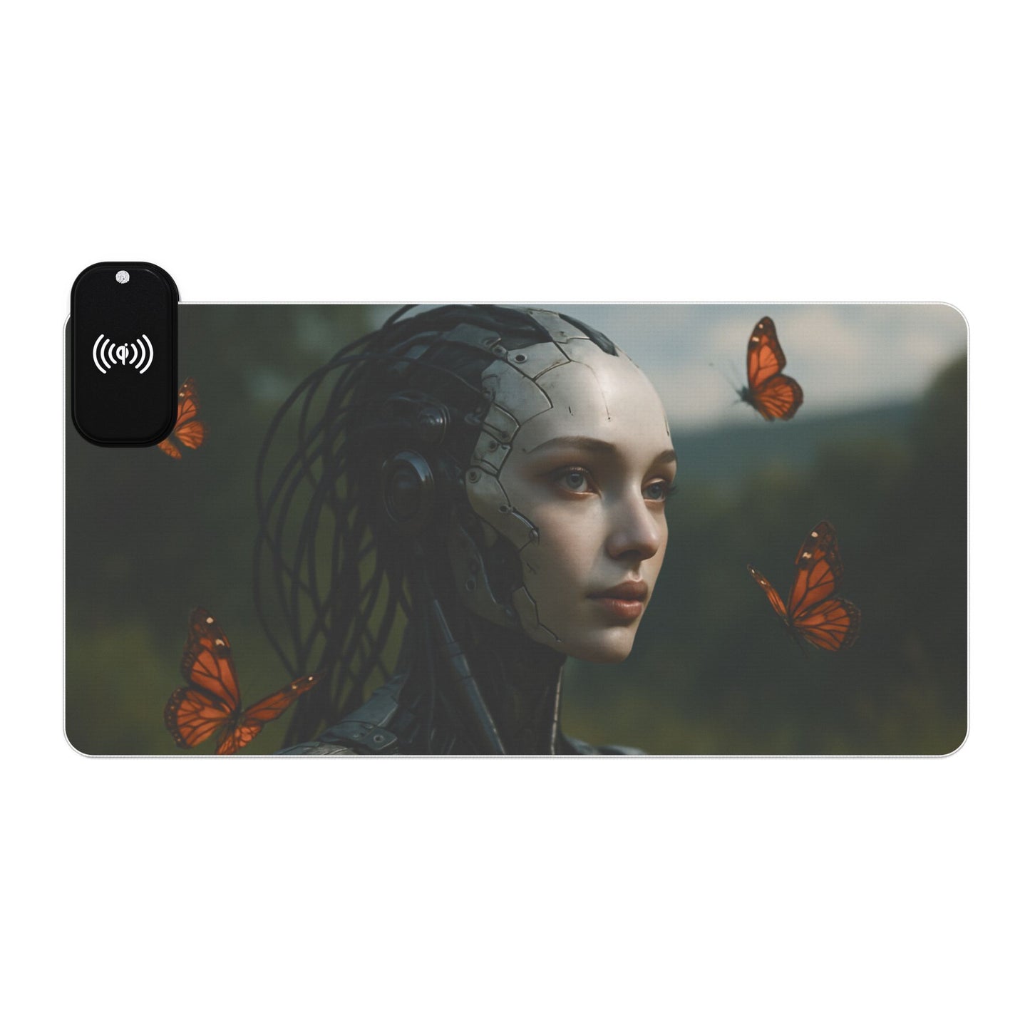 LED Gaming Mouse Pad with Wireless Charging | LED Desk Accessory, Gamer Gift, Tech Decor, Office Organizer, Home Office Essentials