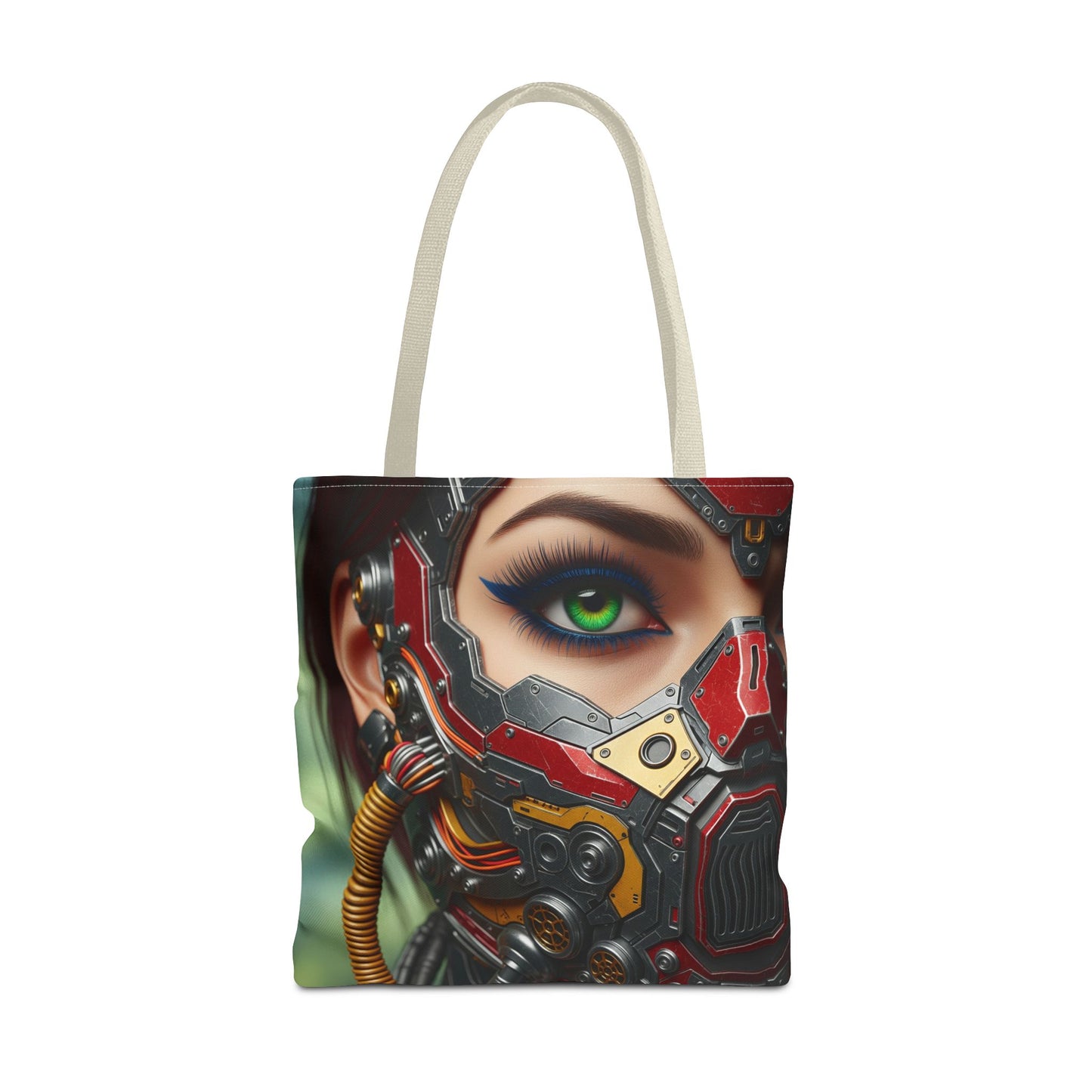 Futuristic Cybernetic Tote Bag, Eco-Friendly Shopper, Tech Enthusiast Gift, Fashionable Carryall, Sci-Fi Lovers Accessory