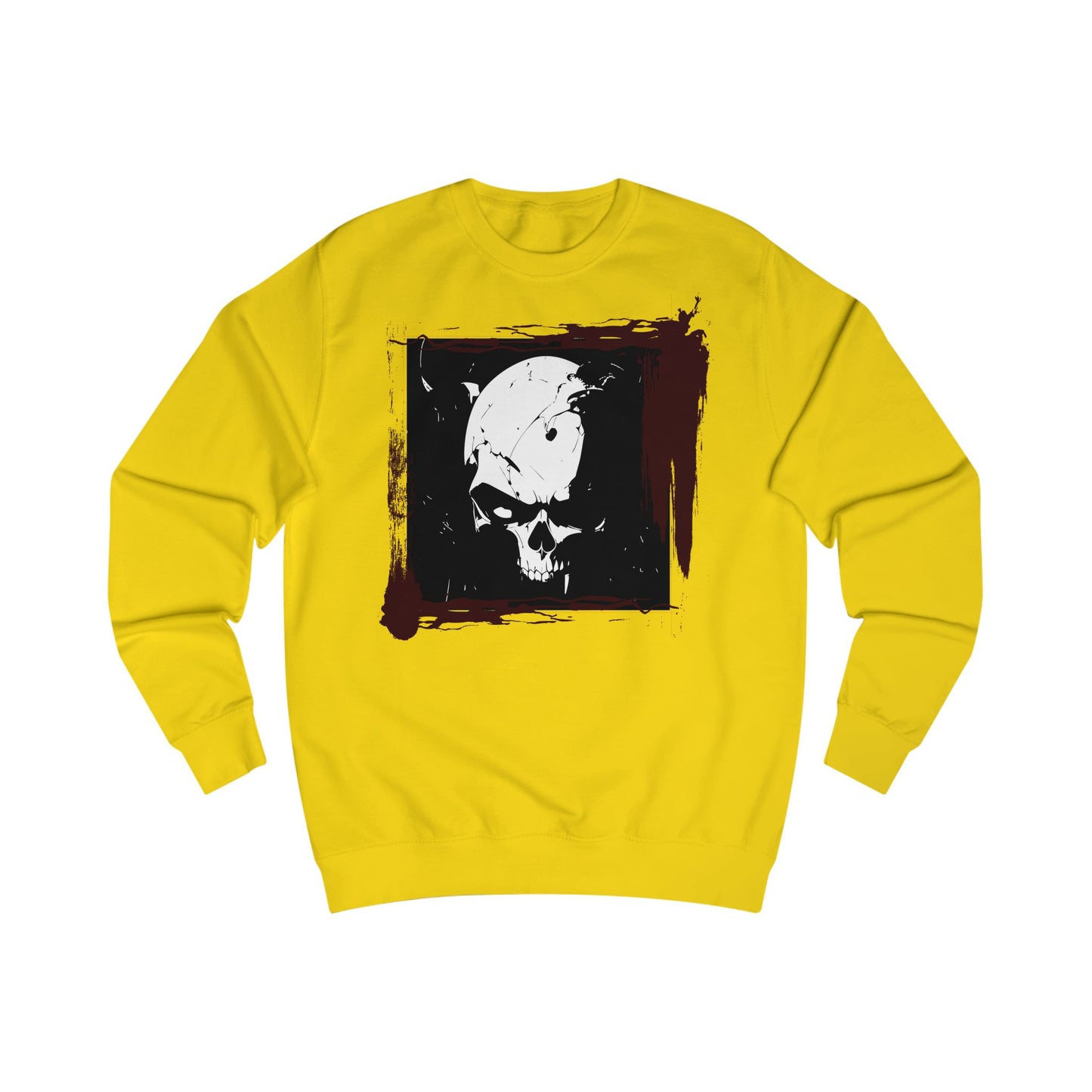 Skull Graphic Unisex Sweatshirt - Edgy Streetwear, Ghostly Aesthetic, Halloween Apparel, Cozy Fall Wear, Unique Gift Idea