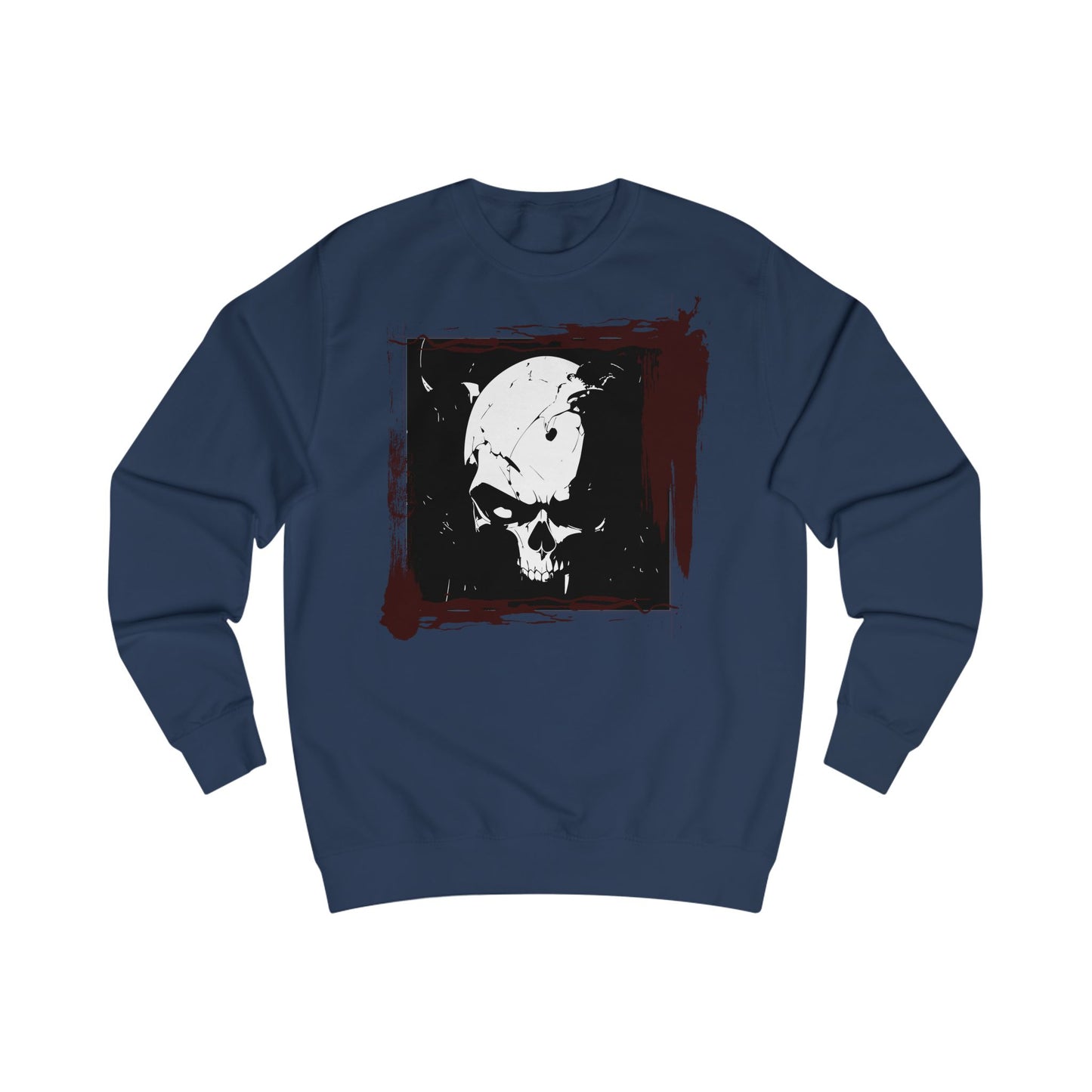 Skull Graphic Unisex Sweatshirt - Edgy Streetwear, Ghostly Aesthetic, Halloween Apparel, Cozy Fall Wear, Unique Gift Idea