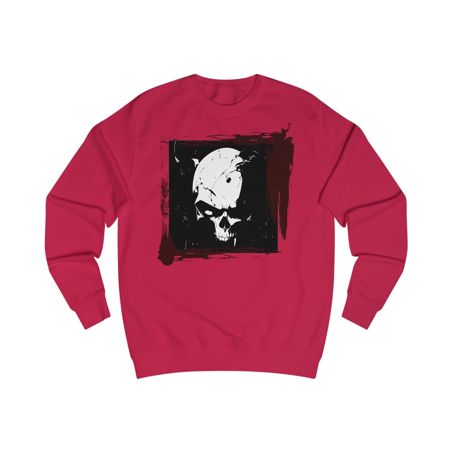 Skull Graphic Unisex Sweatshirt - Edgy Streetwear, Ghostly Aesthetic, Halloween Apparel, Cozy Fall Wear, Unique Gift Idea