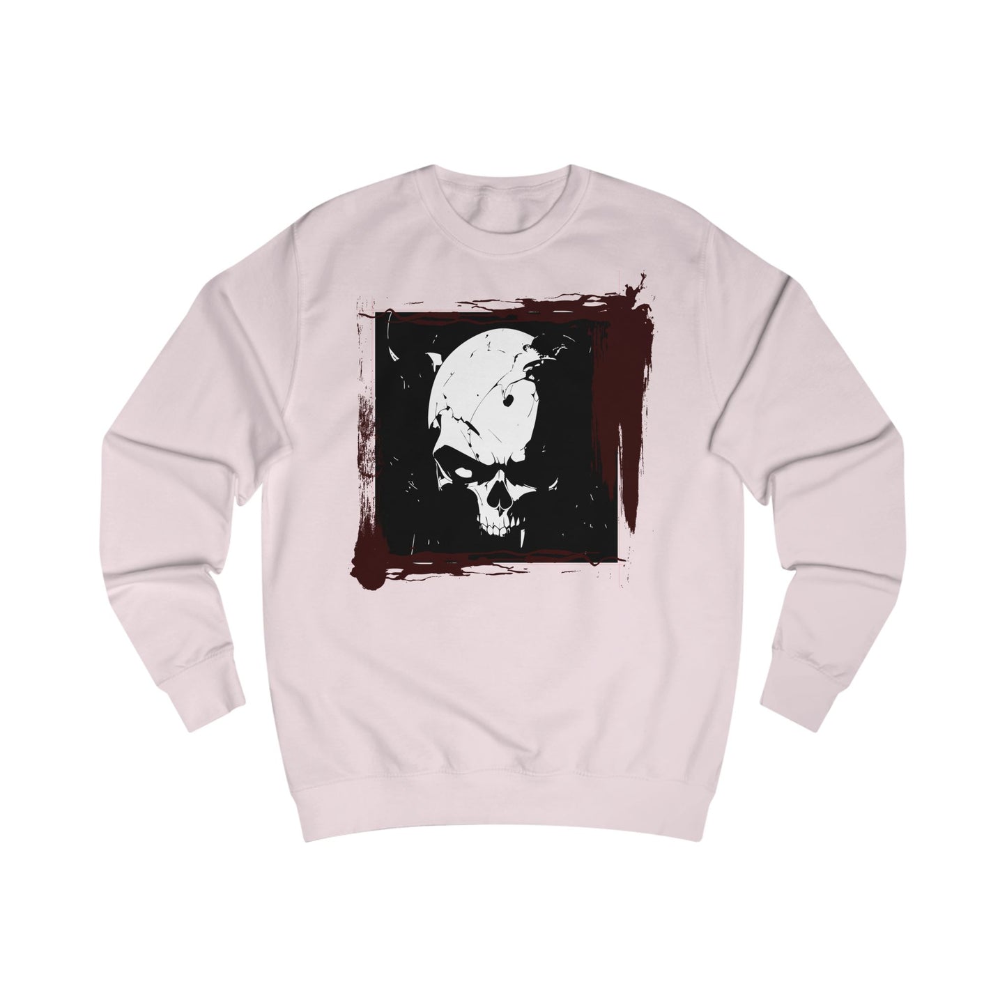 Skull Graphic Unisex Sweatshirt - Edgy Streetwear, Ghostly Aesthetic, Halloween Apparel, Cozy Fall Wear, Unique Gift Idea