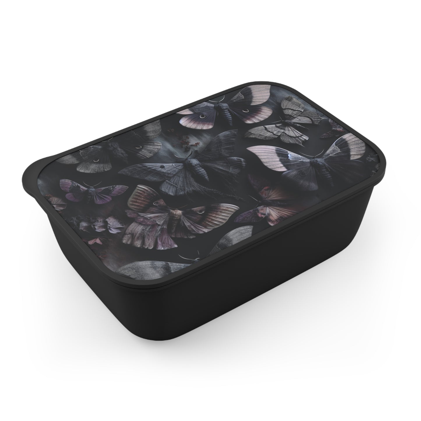 Gothic Moth Bento Box, Eco-Friendly Lunch Container, Meal Prep Box with Utensils, Perfect for School & Work, Gift for Foodies