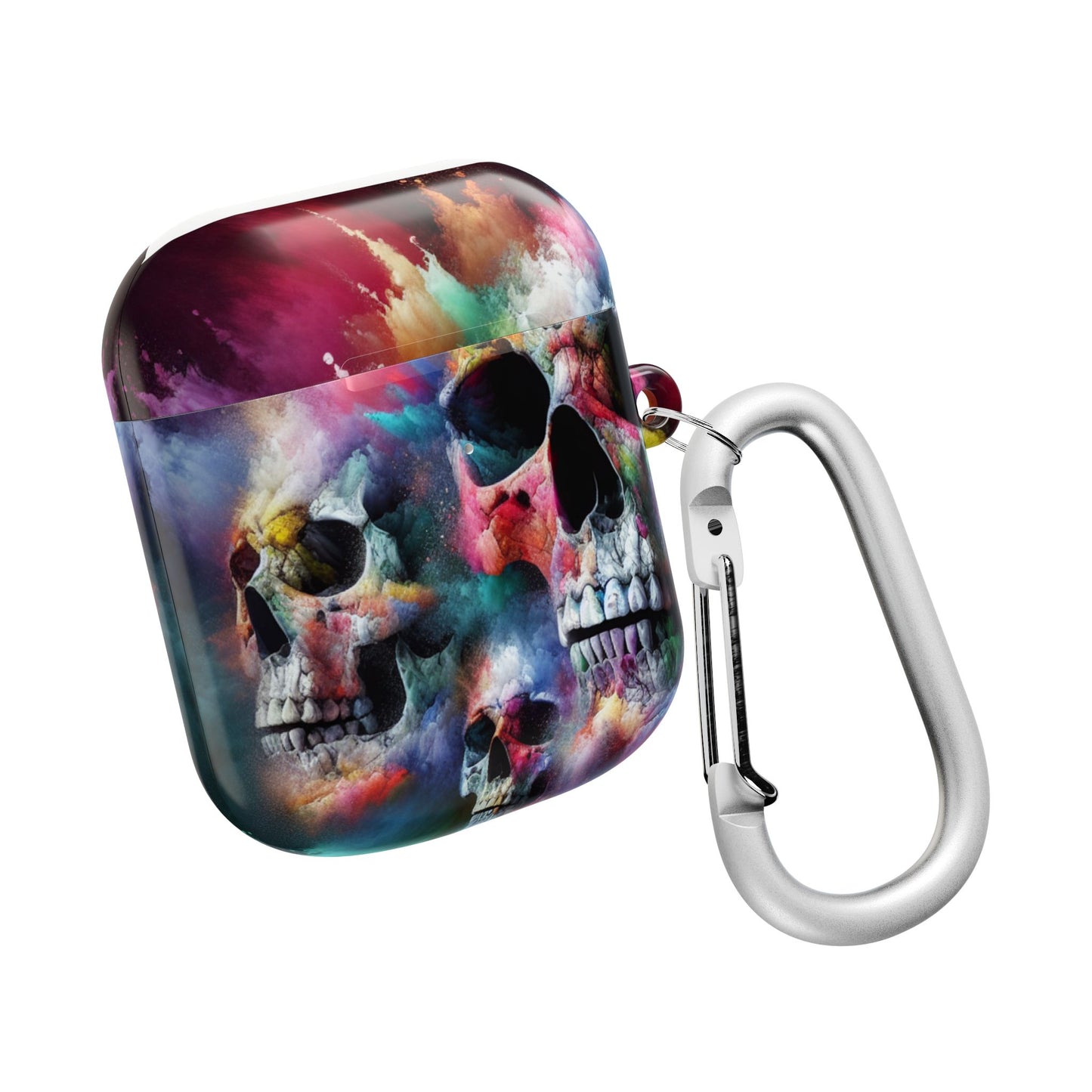 Colorful Skull AirPod Case, Unique Airpod Cover for Music Lovers, Trendy Skull Accessories, Gift for Teens, Halloween Tech Gear