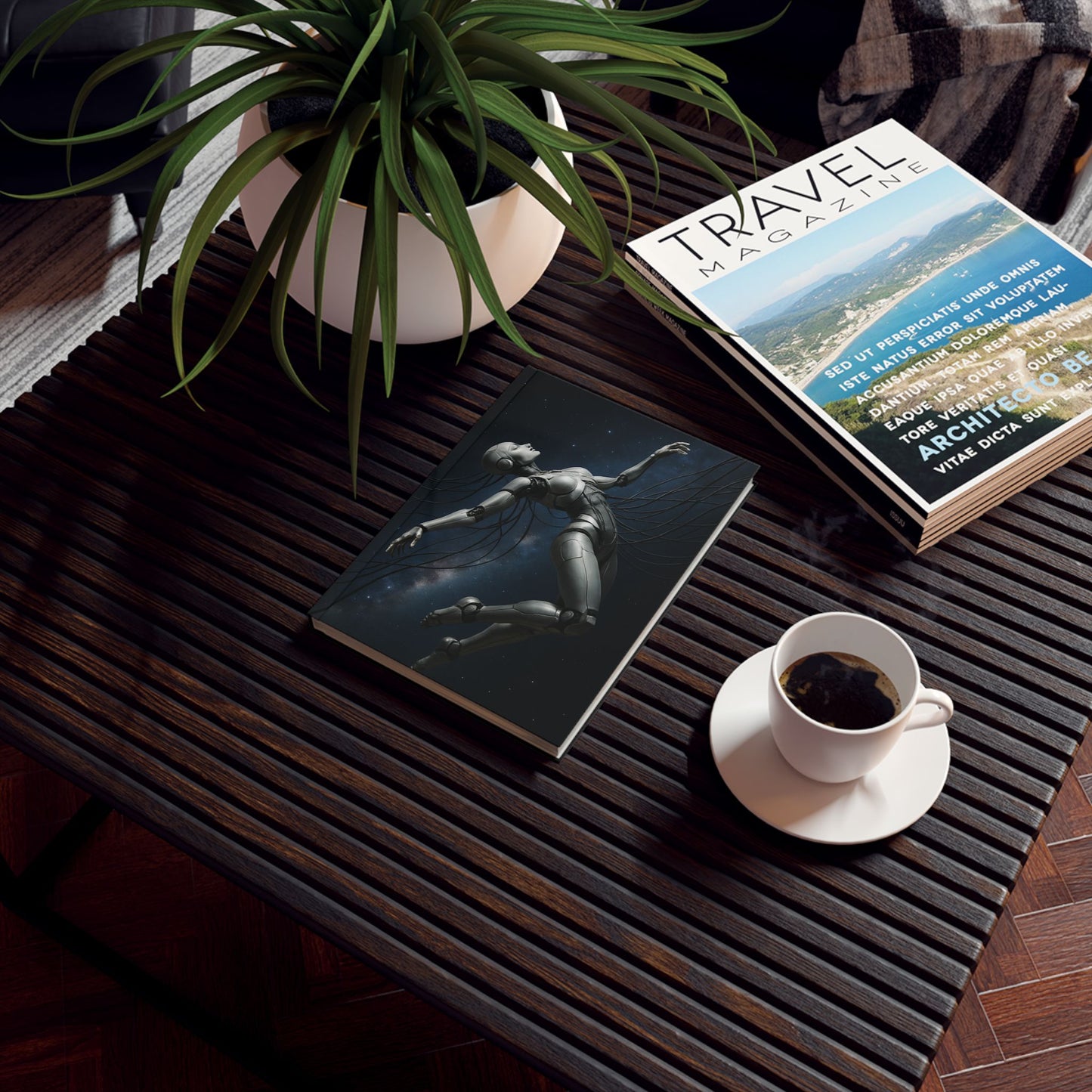 Robotic Dreams Journal, Futuristic Notebook, Sci-Fi Diary, Gift for Tech Lovers, Creative Writing, Space Inspired