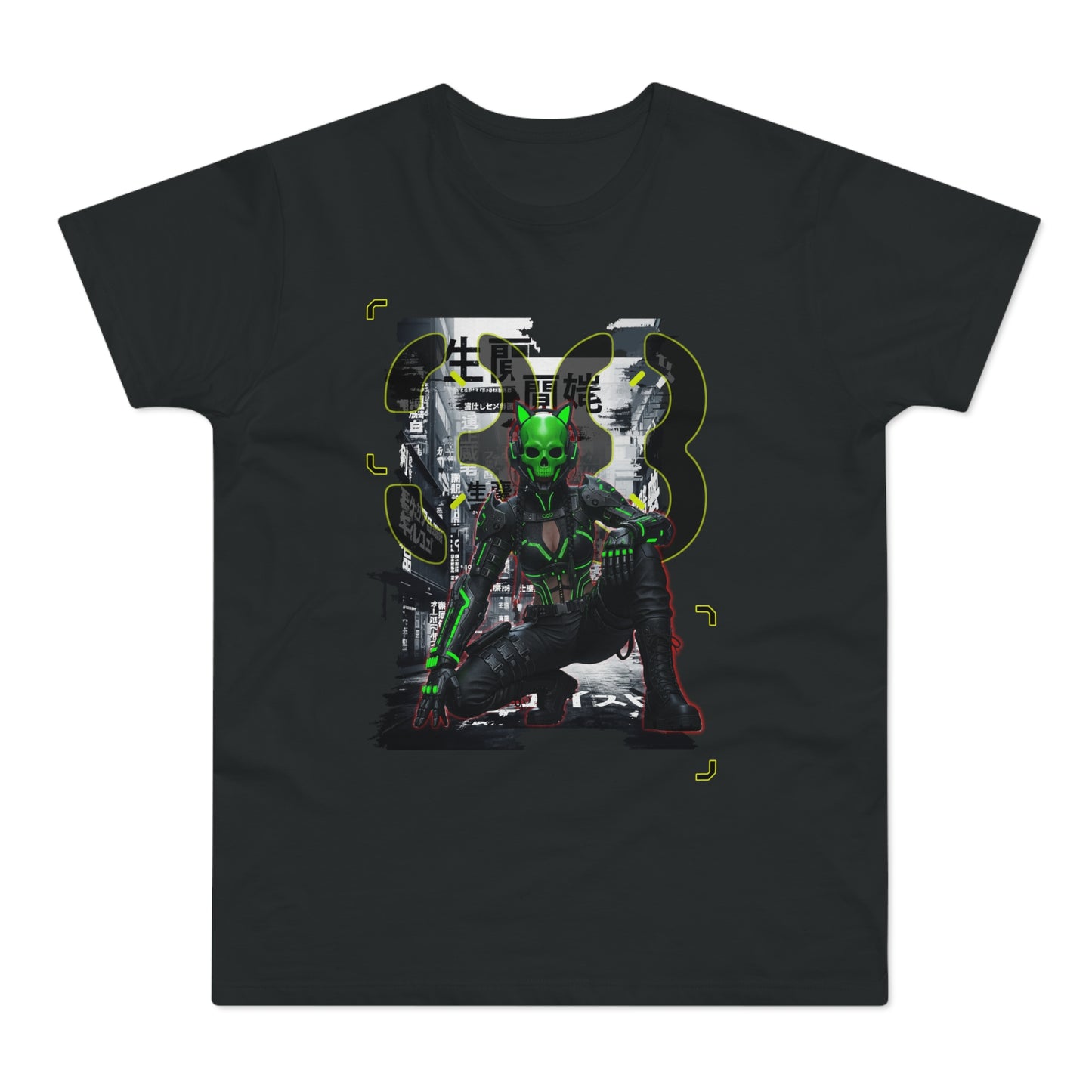 Cyberpunk Graphic Tee, Futuristic T-Shirt, Unisex Casual Wear, Unique Gift for Gamers, Trendy Streetwear, Sci-Fi Clothing