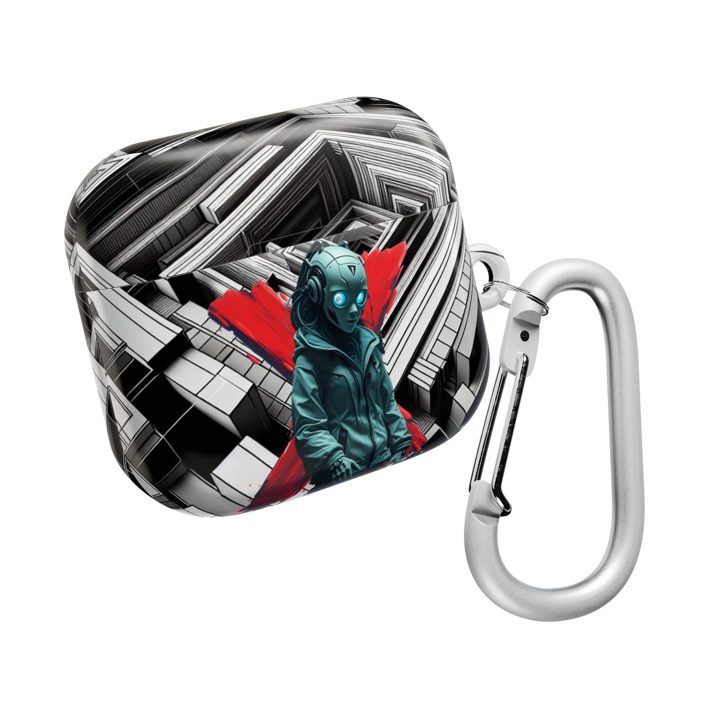 Urban Graffiti Cyber AirPod Case, Unique AirPods Cover, Stylish Gadget Accessory, Tech Gift for Him/Her, Music Lover's Protection