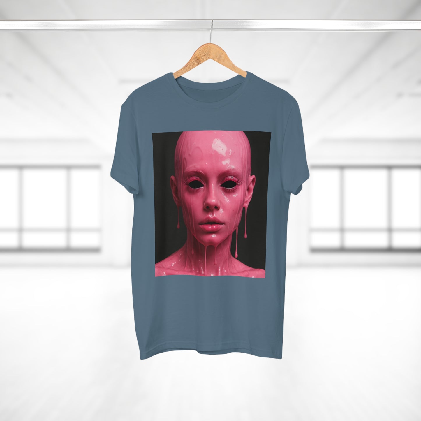 Artistic Pink Melting Face T-Shirt - Trendy Graphic Tee, Unique Gift, Statement Apparel, Festival Wear, Occasional Fashion, Street Style