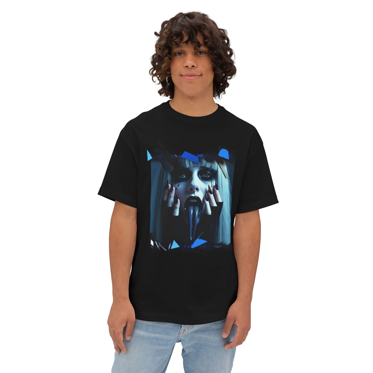 Edgy Oversized Tee - Unisex Graphic Shirt, Streetwear Fashion, Unique Gift for Him/Her, Casual or Trendy Look, Art Enthusiast Apparel