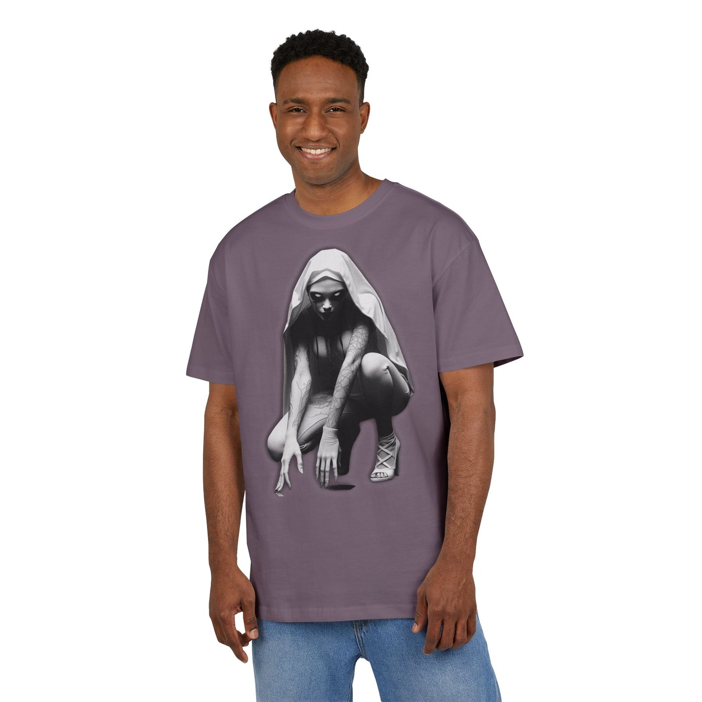 Urban Style Unisex Heavy Oversize Tee with Edgy Design