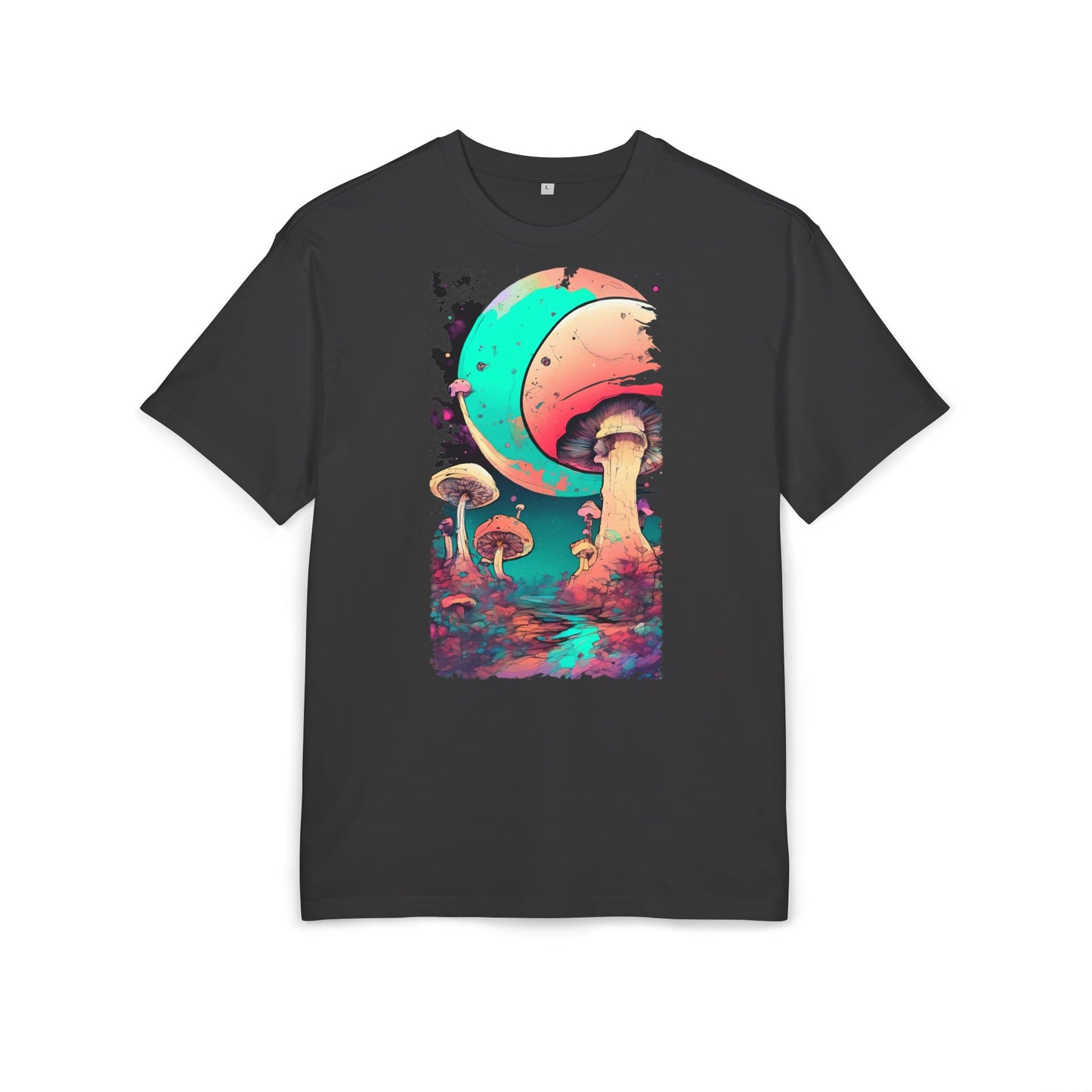 Cosmic Mushroom Graphic Tee, Unisex Oversized Shirt, Boho Vibe Top, Festival Wear, Unique Gift for Nature Lovers, Relaxed Fit Shirt