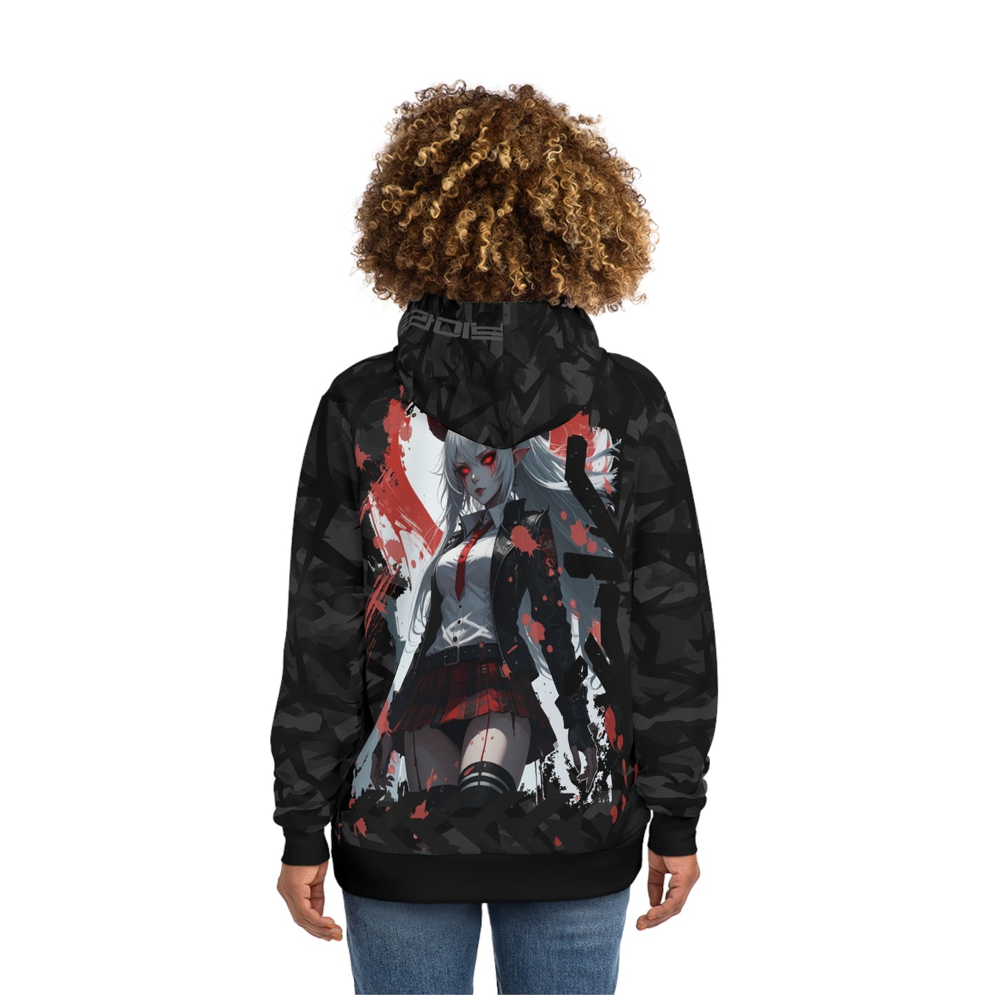 Edgy Anime Hoodie with Graphic Design, Unique Fashion Sweatshirt, Gamers Gift, Trendy Streetwear, Everyday Style