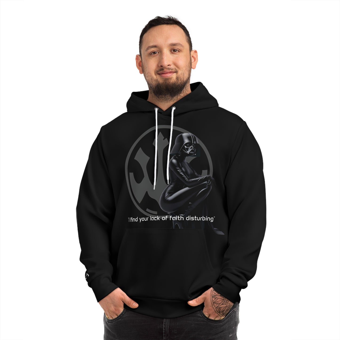 Edgy Graphic Hoodie - Disturbing Faith Quote