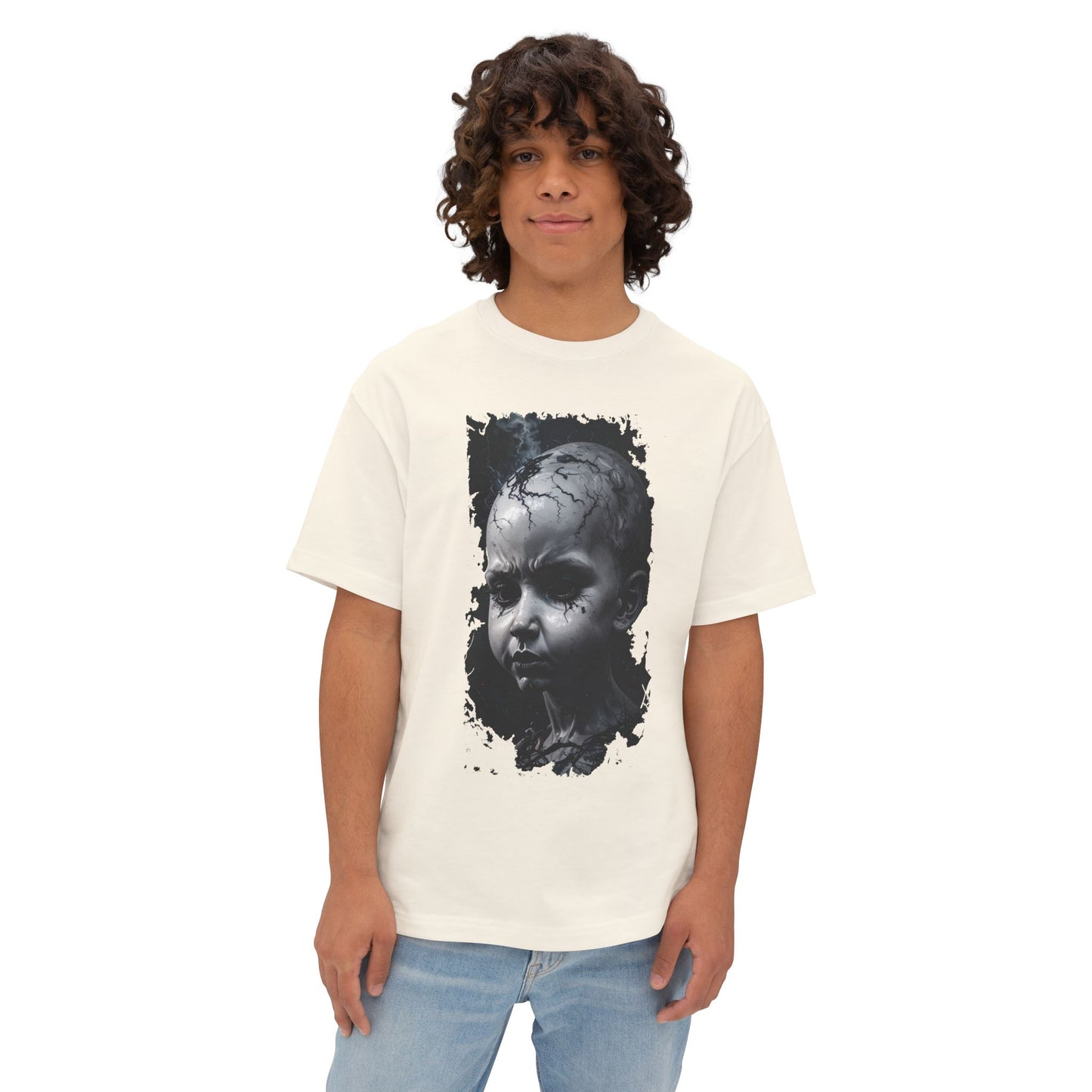 Edgy Unisex Oversized Tee - Streetwear Graphic Top, Casual Style, Everyday Wear, Unique Gift, Alternative Fashion