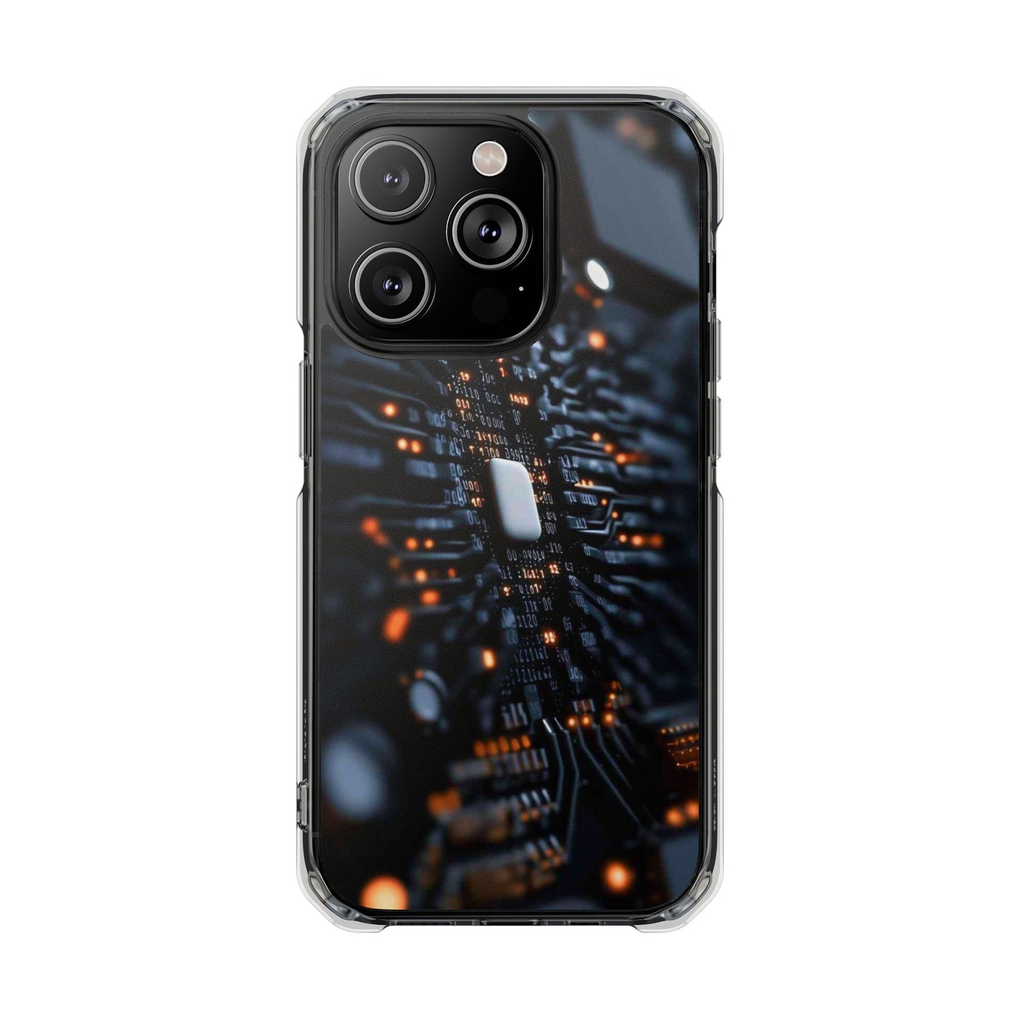 Magnetic Clear Impact Phone Case - Tech-Inspired Design, Perfect for Gadget Lovers, Birthday Gift, Tech Accessories, Durable Protection