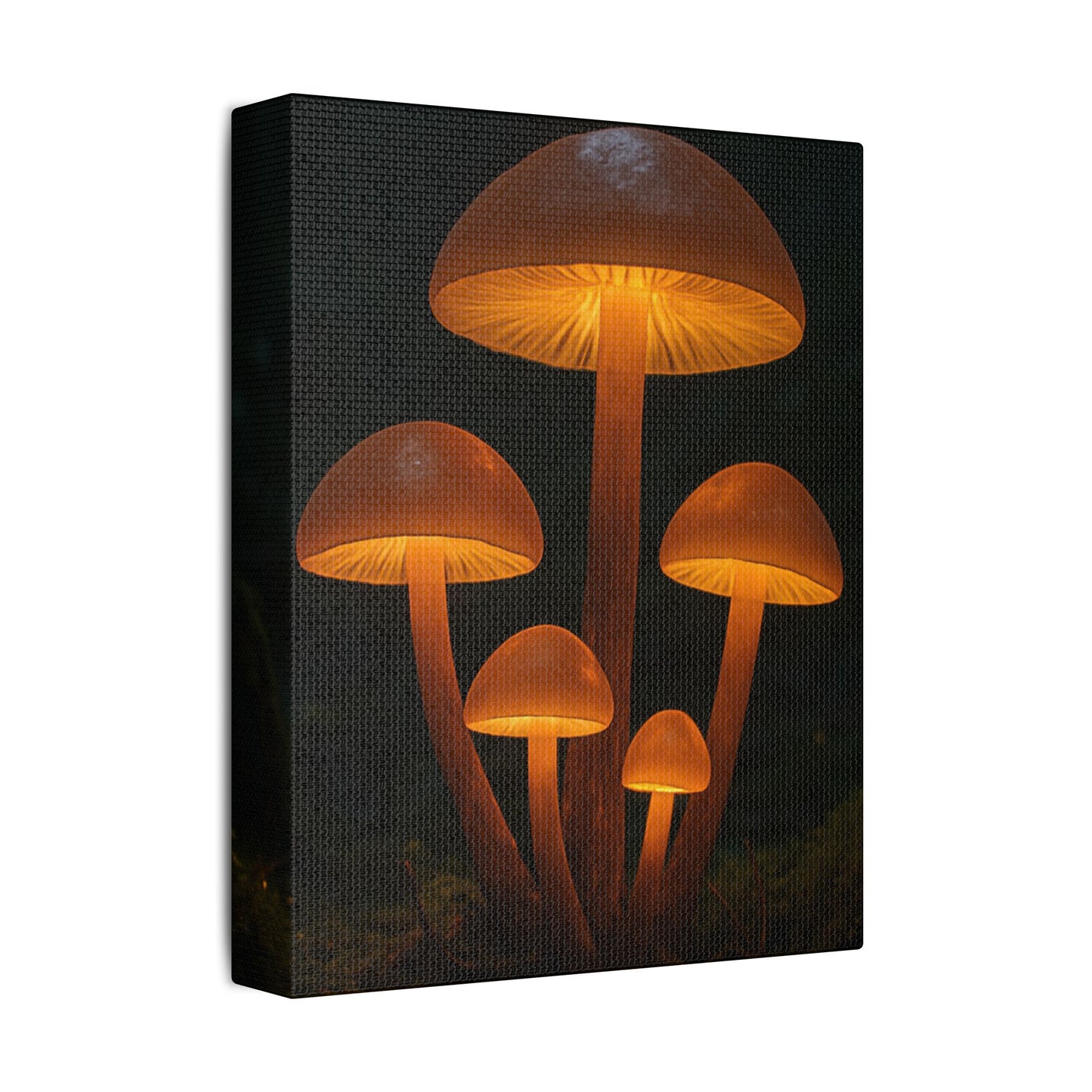 Illuminated Mushroom Art Canvas, Wall Decor, Nature Inspired, Cozy Home Art, Gifts for Nature Lovers, Unique Wall Hanging
