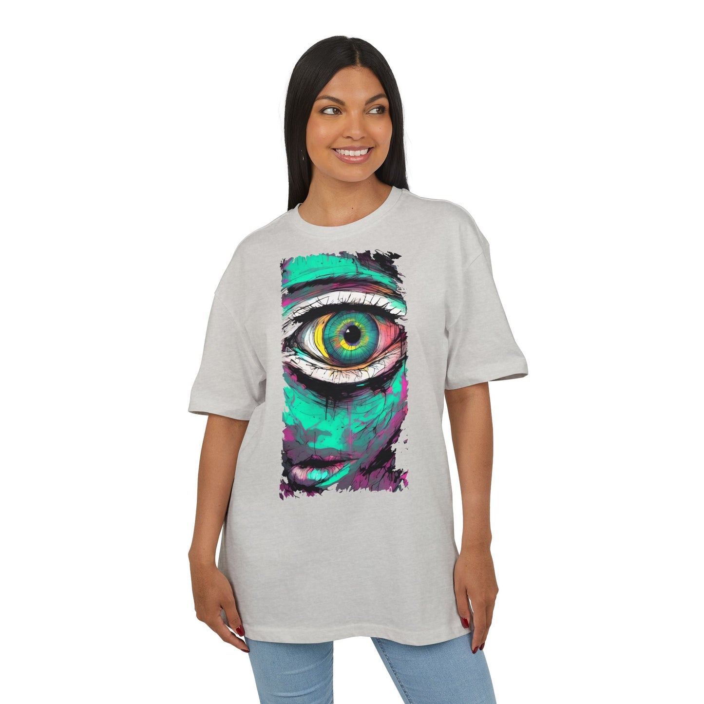 Stylish Eye Graphic Tee, Unisex Oversized T-Shirt, Casual Wear, Street Style, Gift for Art Lovers, Funky Apparel