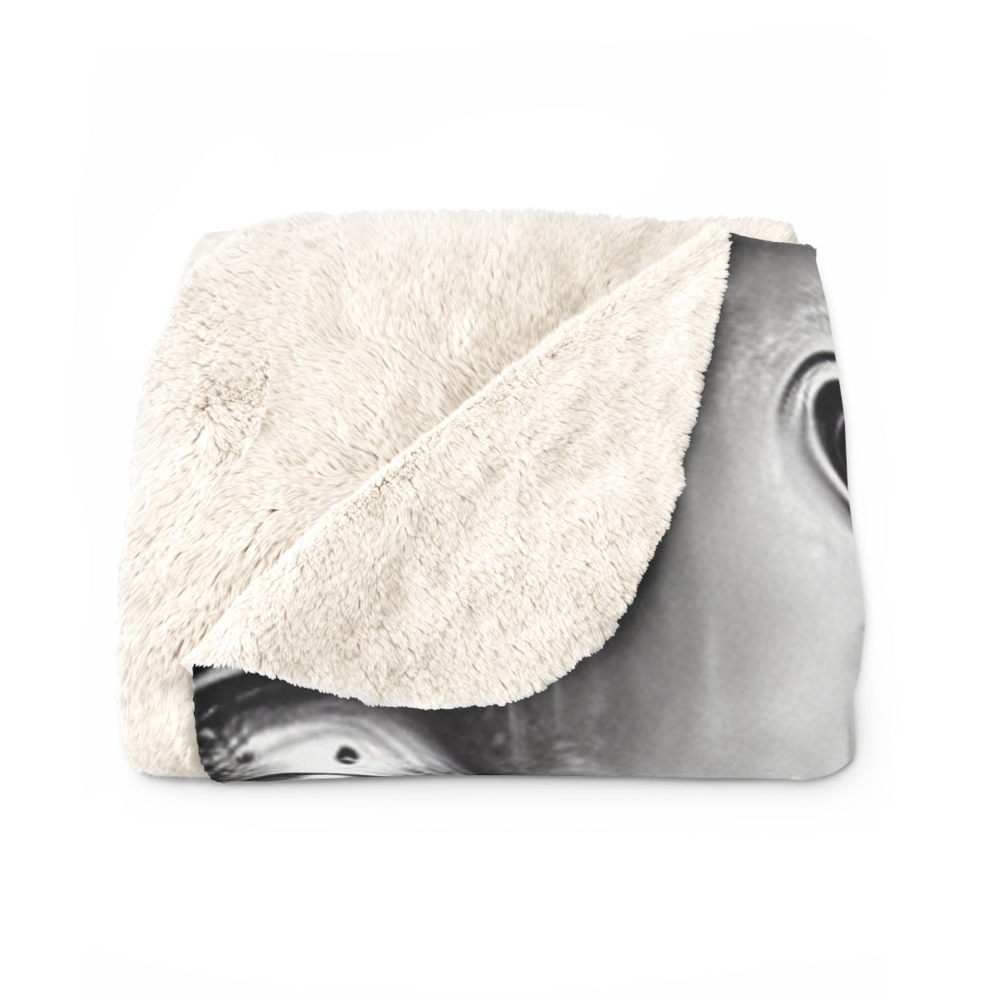 Futuristic Sherpa Fleece Blanket - Metallic Face Design