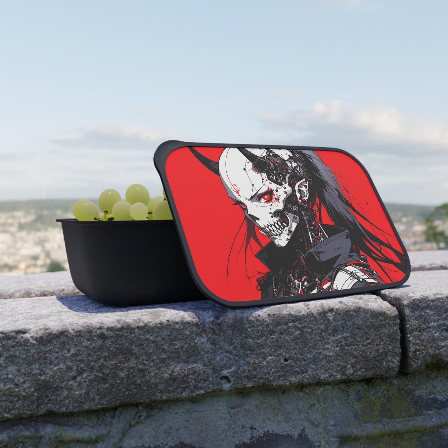 Gothic Skull Bento Box, Anime Lunch Container, Unique Food Storage, Cool Gift for Her, Urban Aesthetic