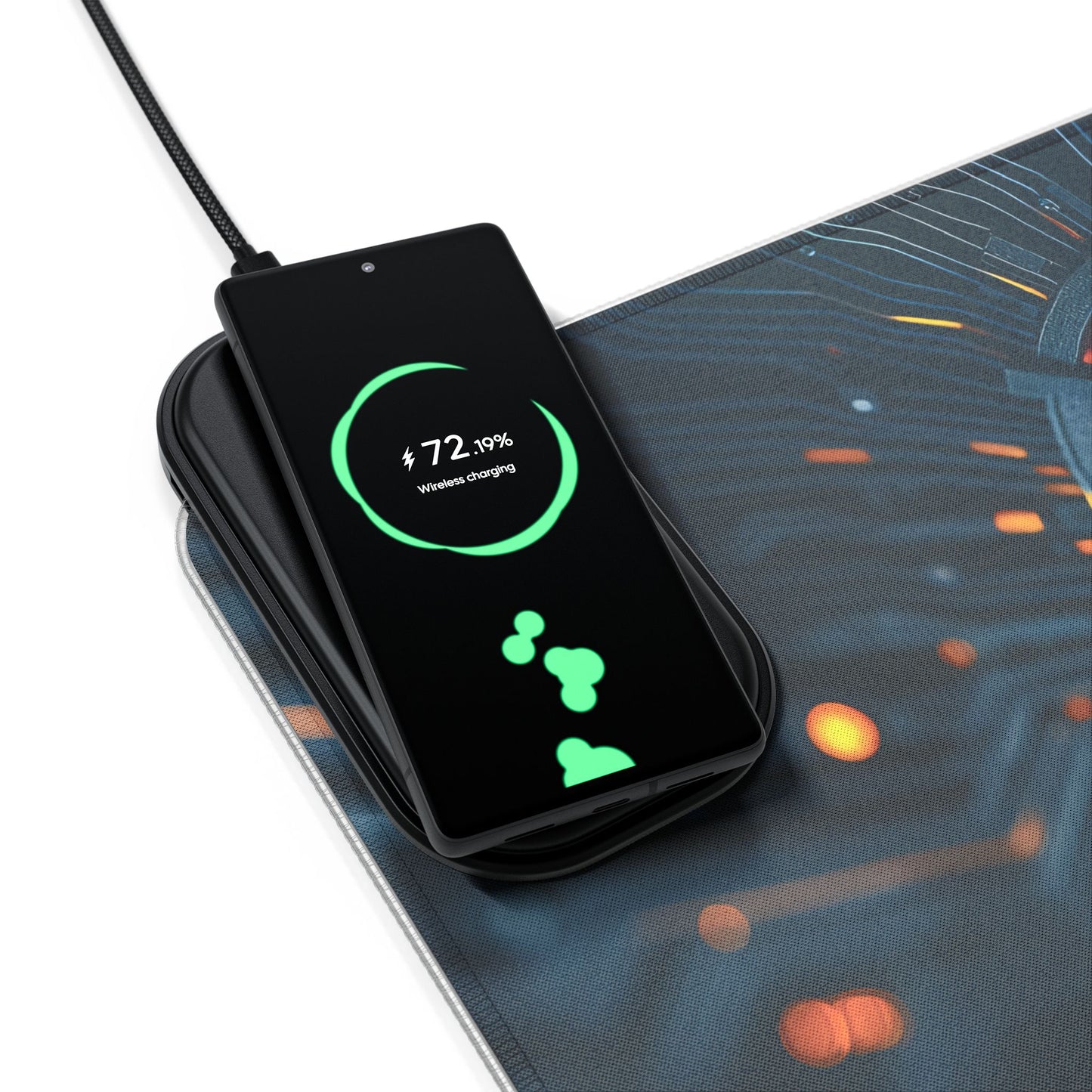 LED Wireless Gaming Mouse Pad with Charging, RGB Gaming Accessory, Desk Essentials for Gamers, Perfect for Gifts, Esports Gear