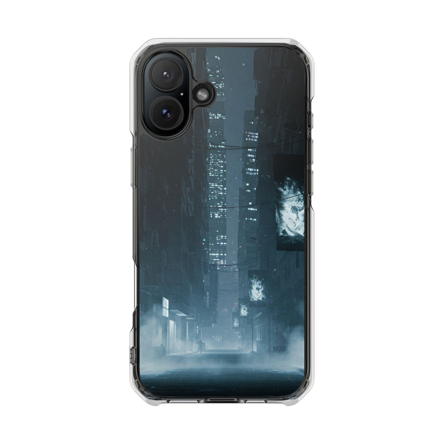 Magnetic Clear Impact Cases for Phones | Urban Nightscape Design | Unique Phone Accessories, Gift for Tech Lovers, Protective Cases