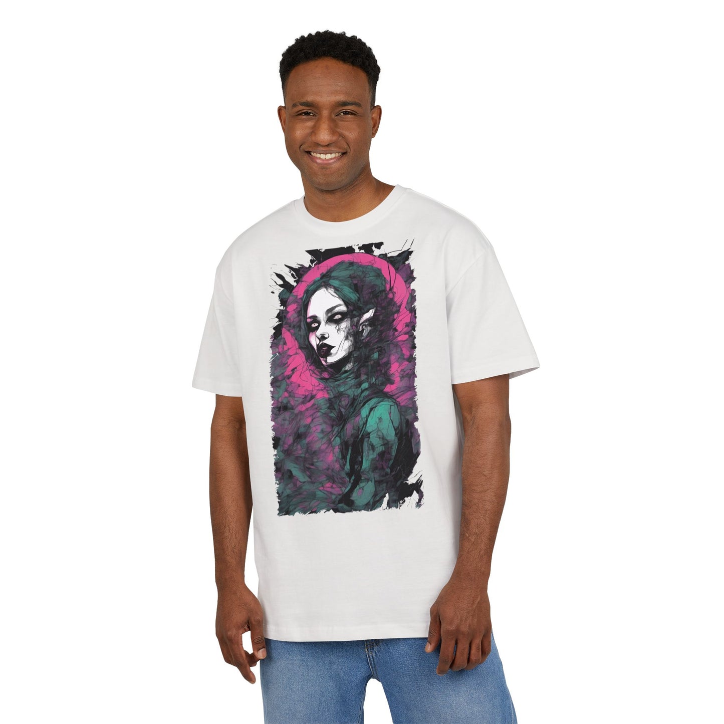 Artistic Heavy Oversize Tee, Vintage Style Shirt, Trendy Graphic Tee, Casual Streetwear, Unique Alternative Apparel