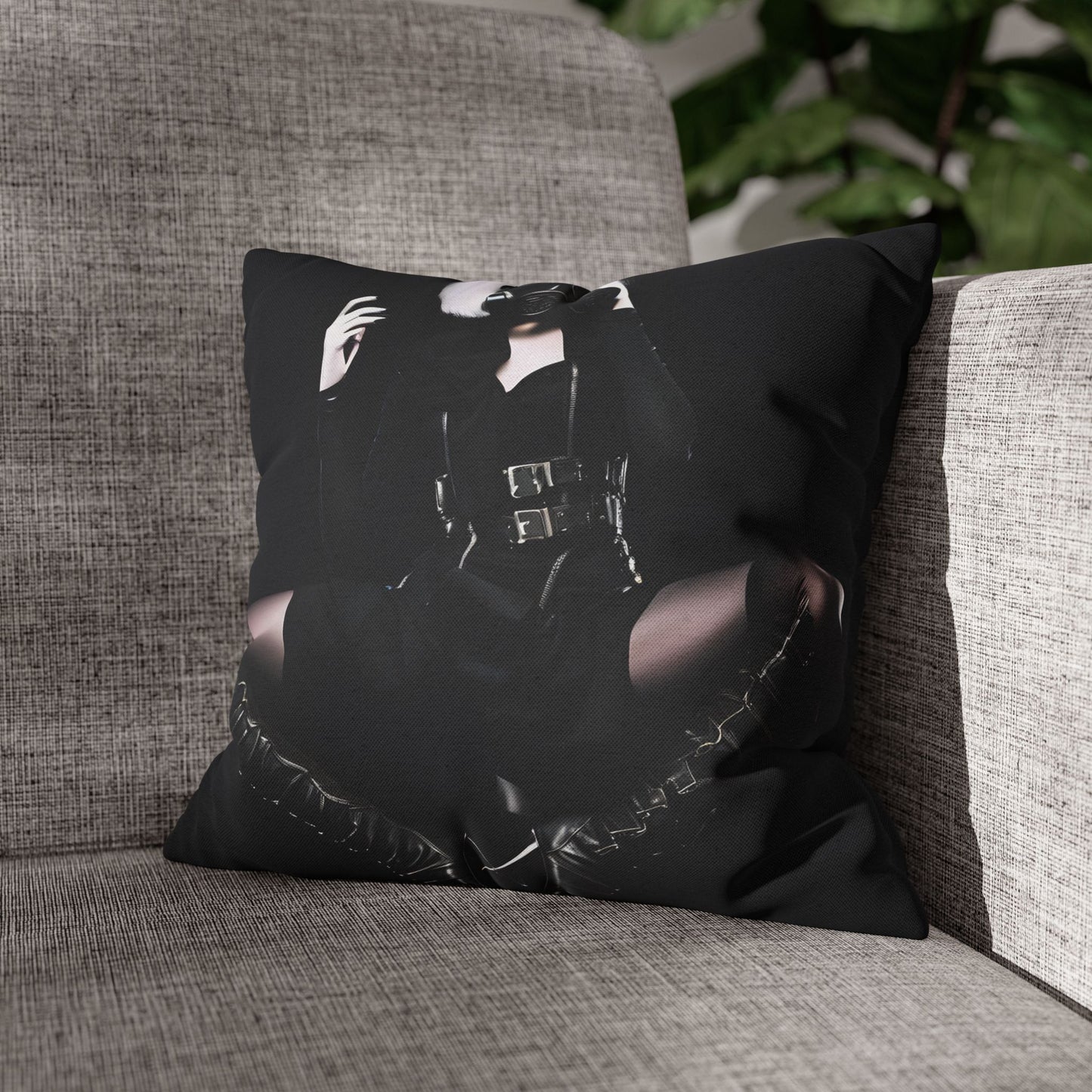 Gothic Glam Pillows, Square Cushion Covers, Elegant Home Decor, Statement Throw, Dark Aesthetic Gifts, Modern Bedroom Accent
