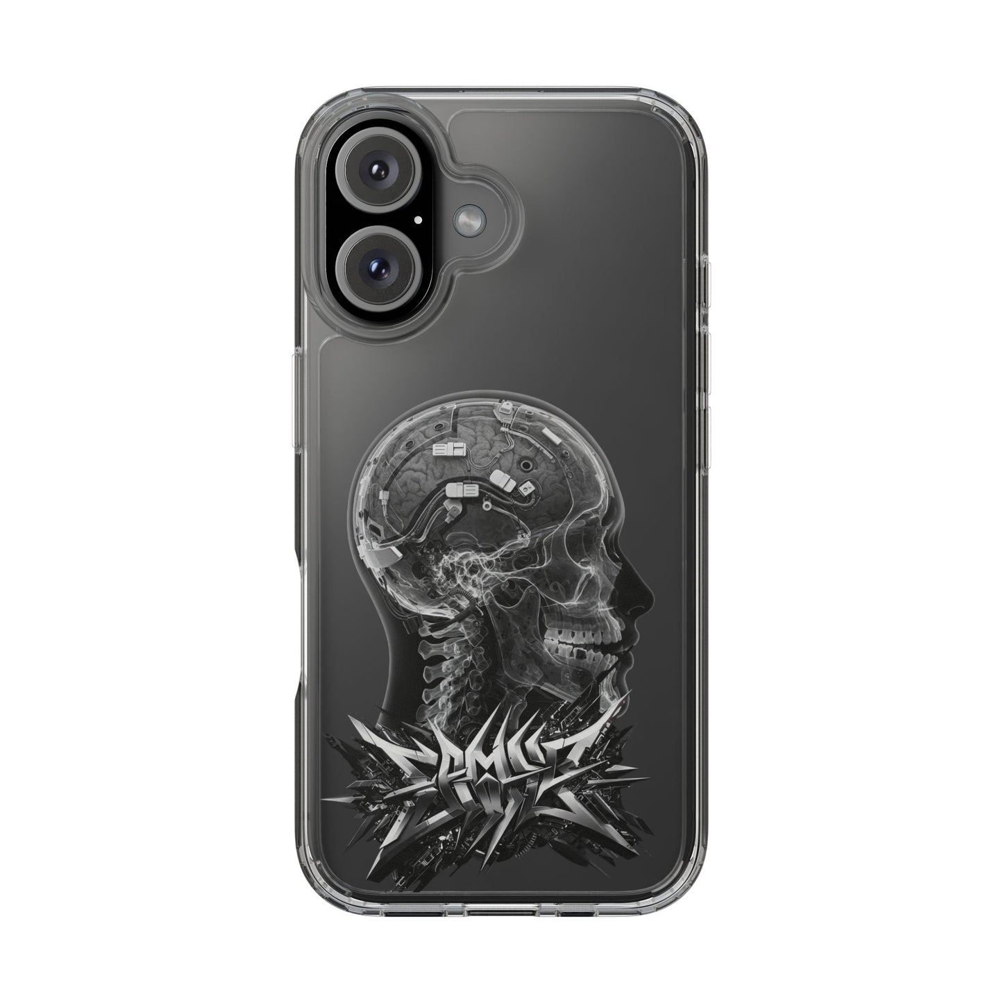 Skull Design Clear Phone Case - Unique Aesthetic for Tech Lovers