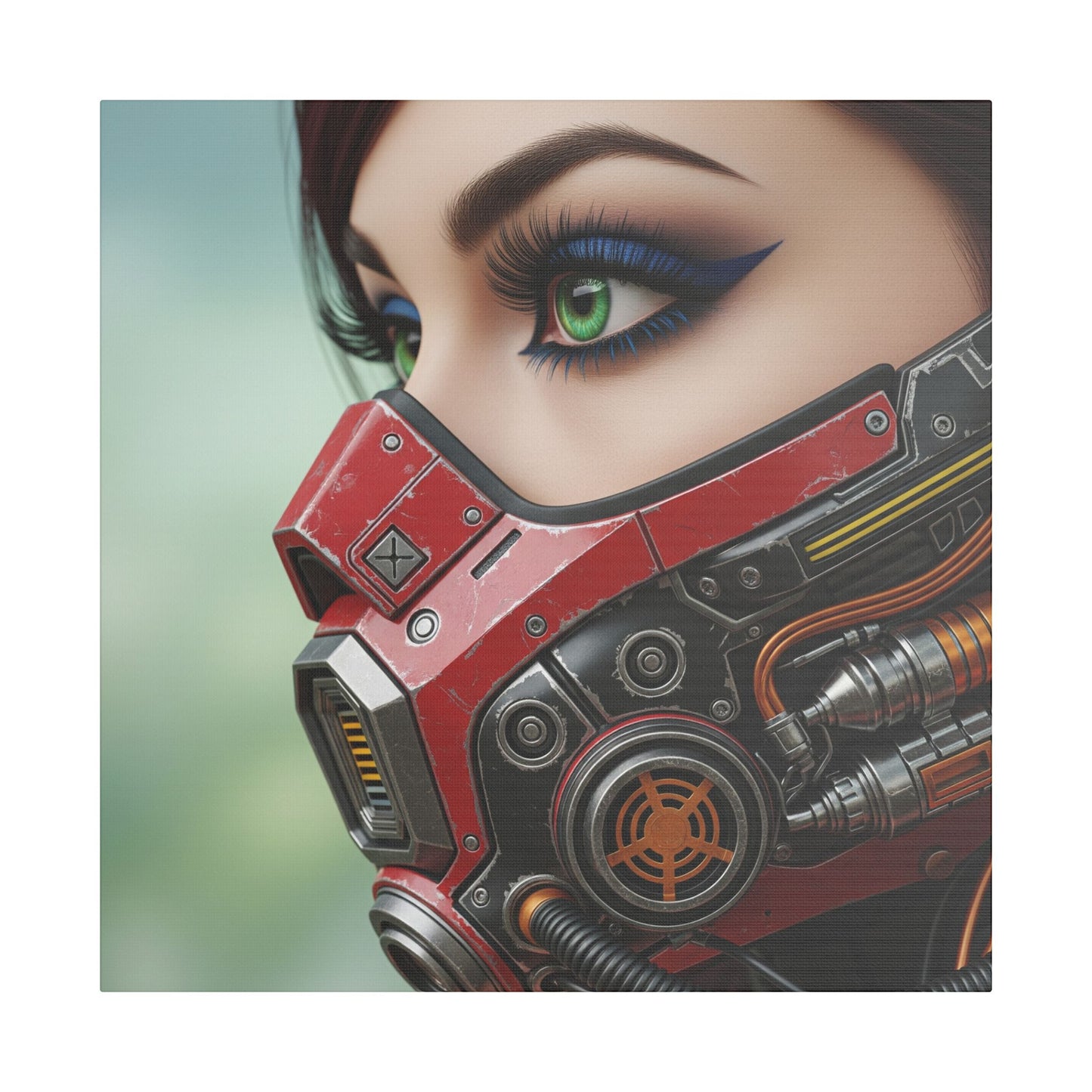 Futuristic Satin Canvas Art Print, Wall Decor for Gamers, Tech Enthusiasts, and Sci-Fi Fans, Unique Gift Idea for Birthdays