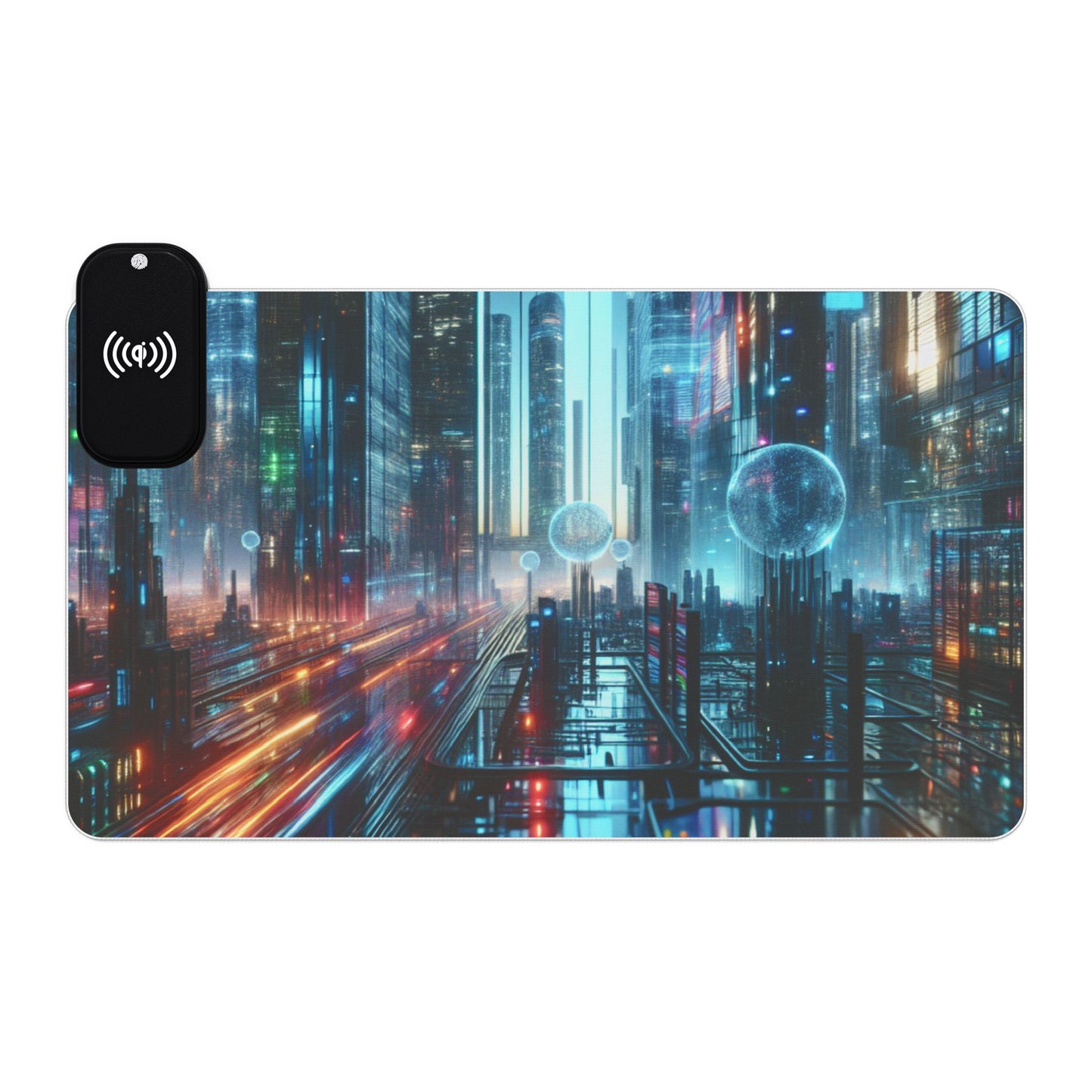 LED Gaming Mouse Pad with Wireless Charging | RGB Desk Mat, Gamer Gift, Office Decor, Tech Accessories, PC Setup