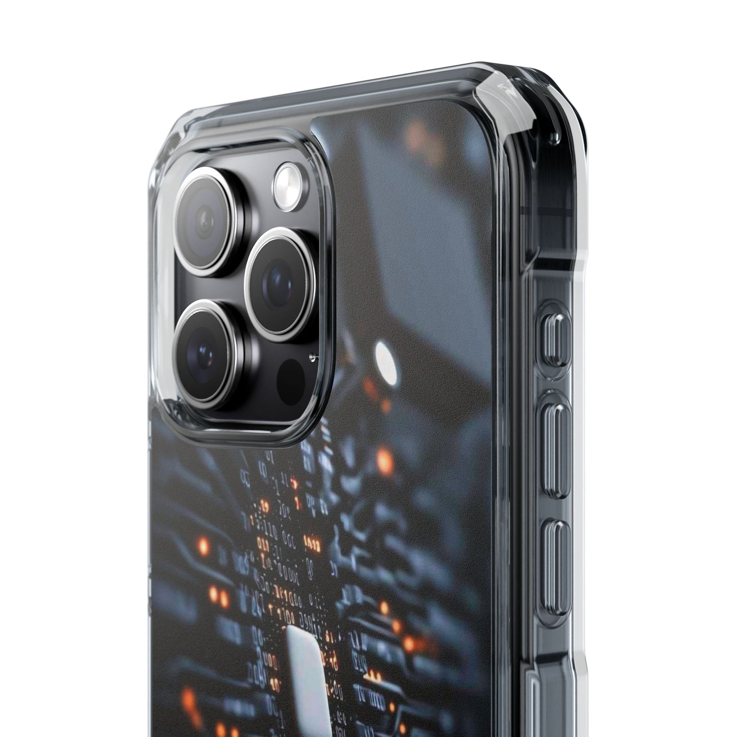 Magnetic Clear Impact Phone Case - Tech-Inspired Design, Perfect for Gadget Lovers, Birthday Gift, Tech Accessories, Durable Protection