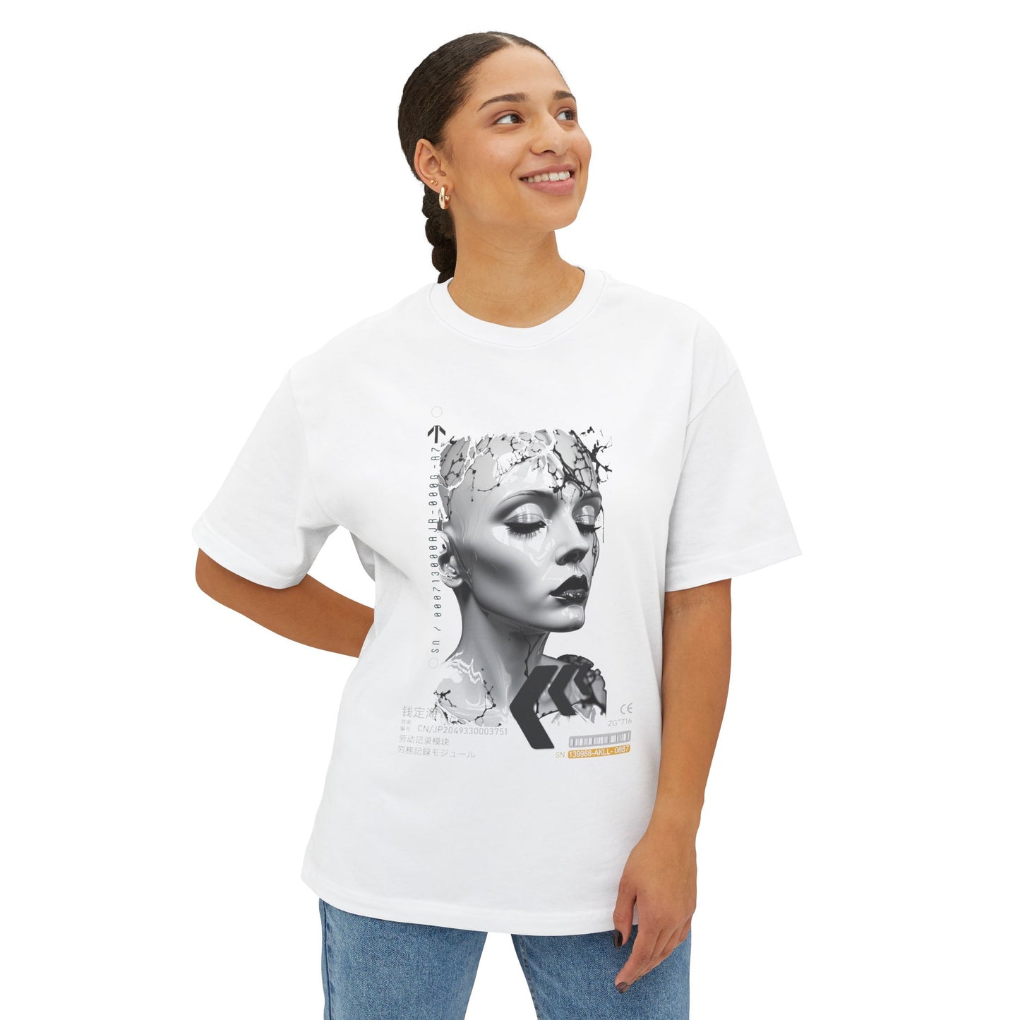 Chic Graphic Tee, Unisex Streetwear, Trendy Oversized Shirt, Modern Art T-Shirt, Casual Wear for Everyday Style
