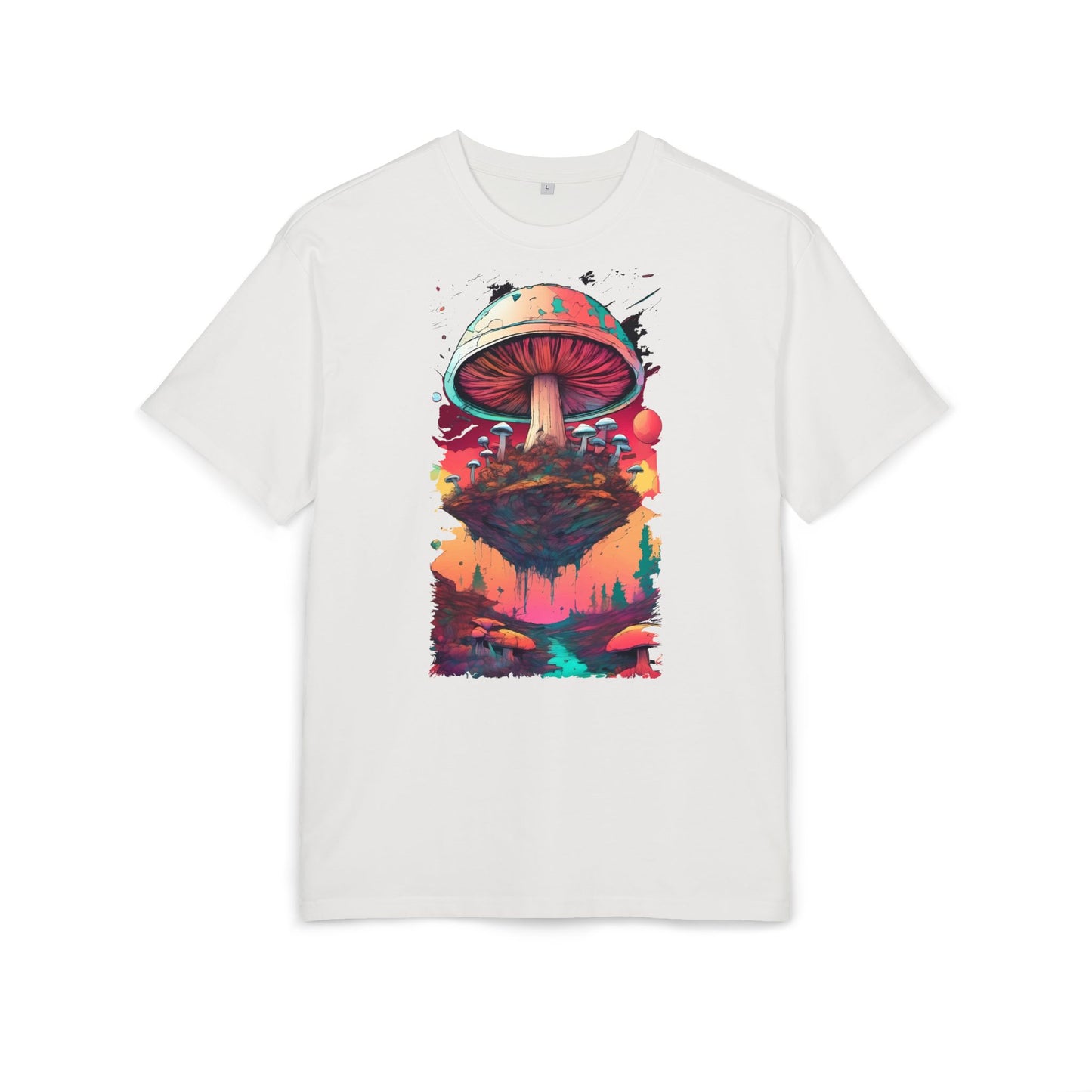 Psychedelic Mushroom Unisex Tee - Oversize Graphic T-Shirt for Festivals, Art Lovers, Gifts, and Casual Wear