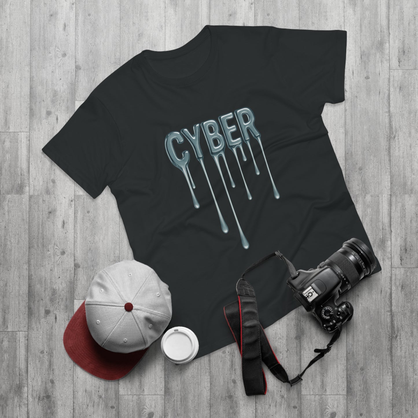 Cool Drippy Cyber T-Shirt, Unisex Graphic Tee, Casual Wear, Tech Enthusiast Gift, Trendy Streetwear for All Occasions