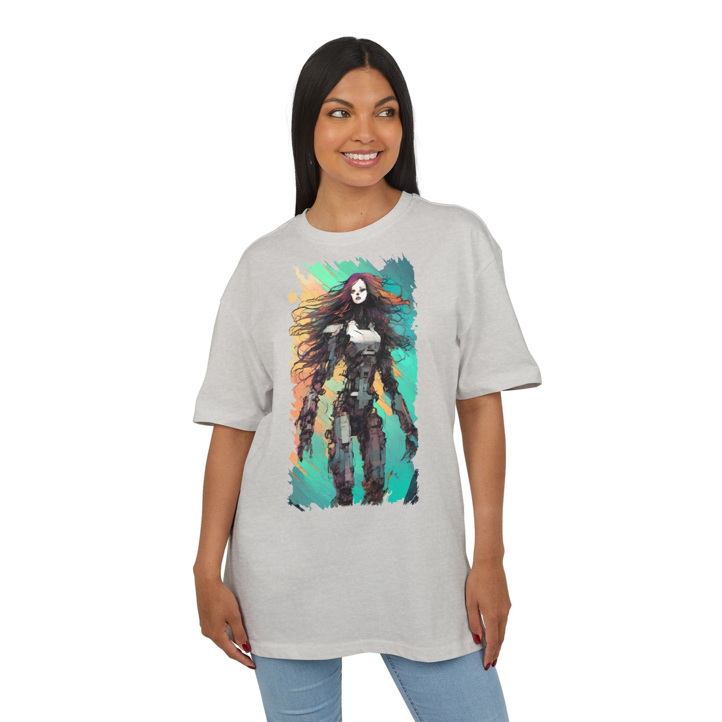 Artistic Graphic Tee, Casual Oversize Top, Unique T-Shirt Gift, Trendy Streetwear, Creative Fashion Statement