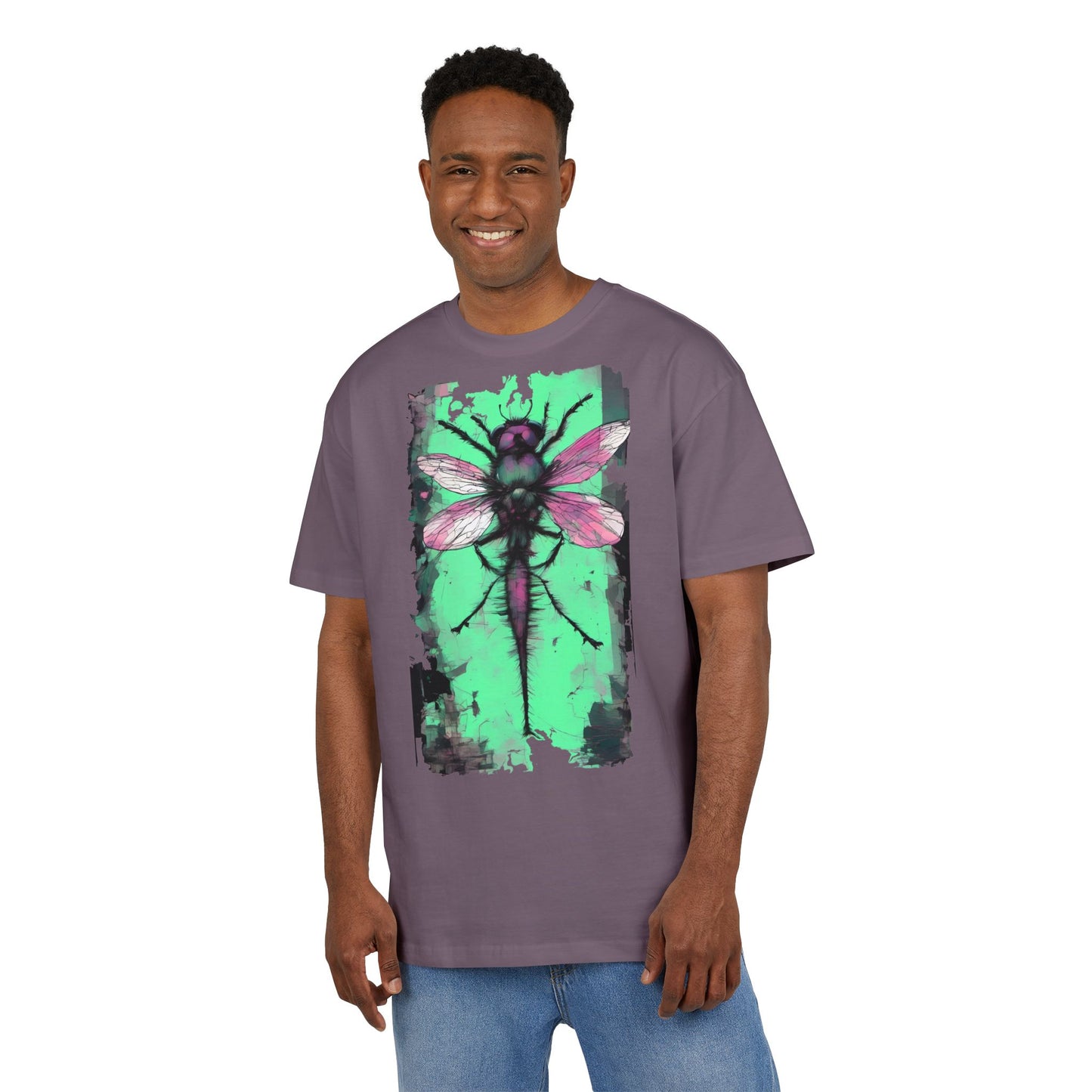 Botanical Dragonfly Tee - Nature-Inspired Unisex Oversized Shirt, Boho Style, Eco-Friendly Gift, Relaxed Summer Top, Unique Graphic Tee