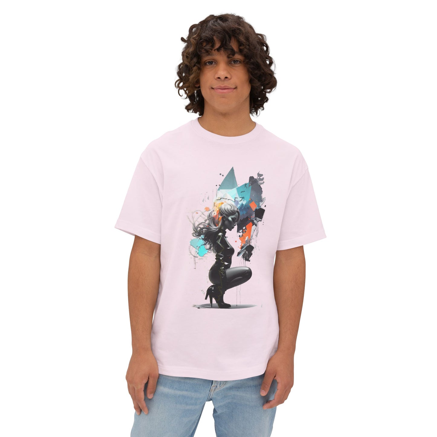Artistic Unisex Oversized Boxy Tee - Trendy Graphic T-Shirt, Casual Wear, Gift for Art Lovers, Summer Outfit, Streetwear Style