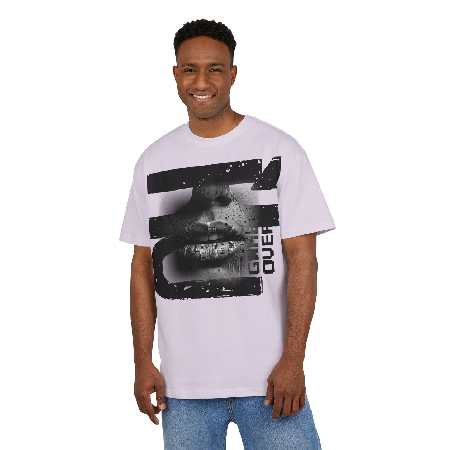 Gamer Unisex Oversized Tee - Game Over Graphic Tee