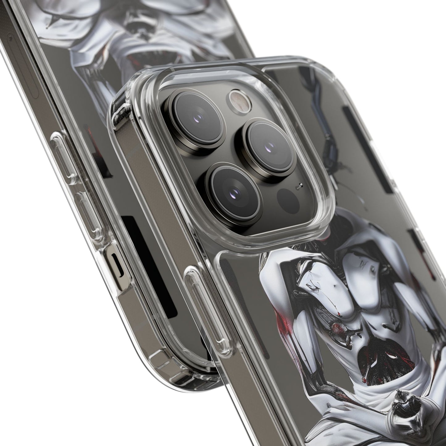 Clear Phone Cases with Cyber Design