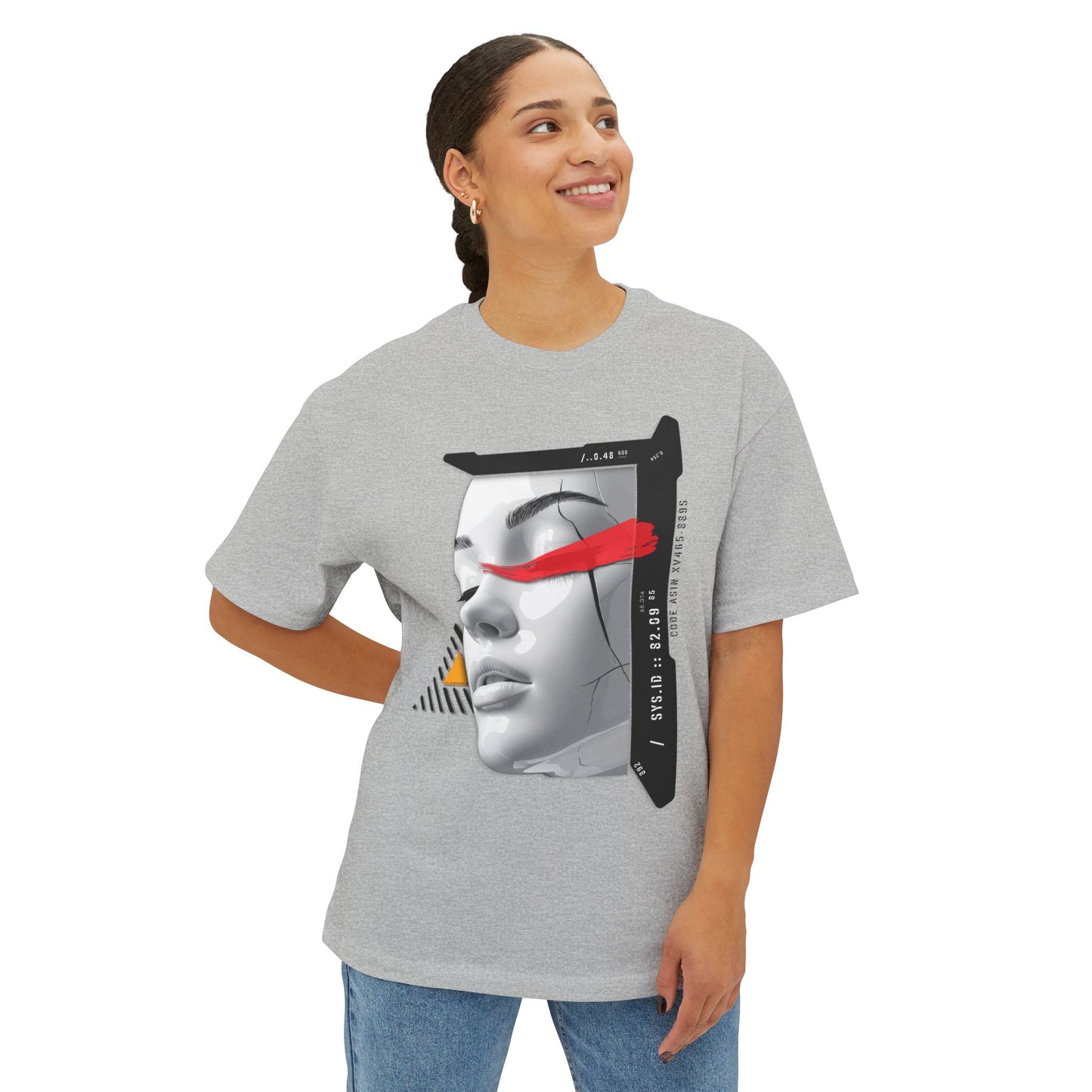Chic Graphic Oversized Tee - Casual Wear, Streetwear, Art Tee, Gift for Her, Fashionable Comfort Wear