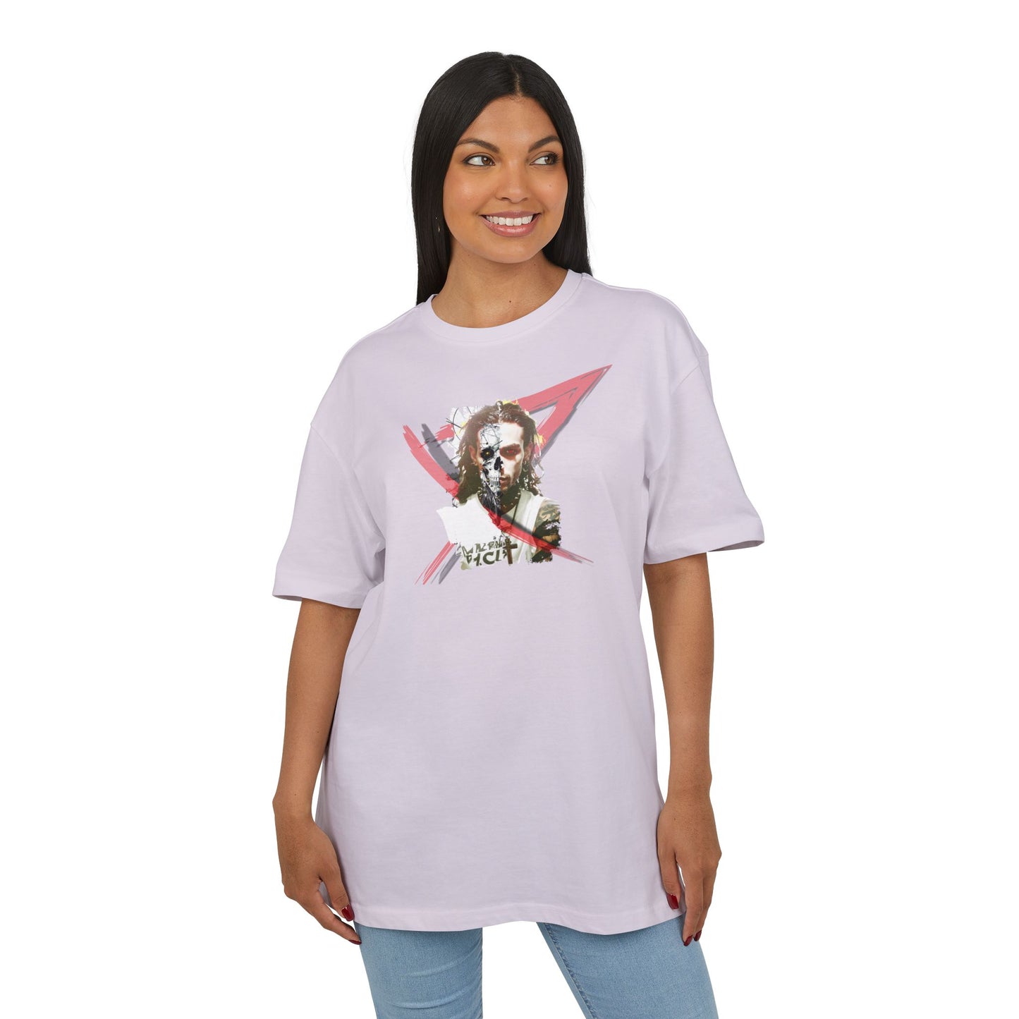 Unisex Heavy Oversize Tee with Artistic Design, Casual T-Shirt, Graphic Tee for Art Lovers, Gift for Creative Friends, Trendy Streetwear