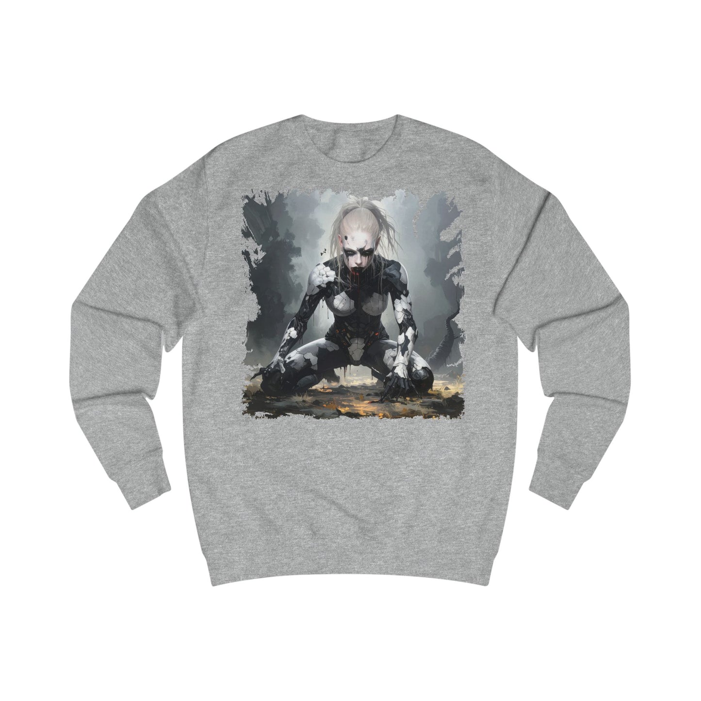 Futuristic Horror Unisex Sweatshirt, Graphic Sweatshirt, Geek Gift, Cosplay Apparel, Casual Wear, Halloween Merch