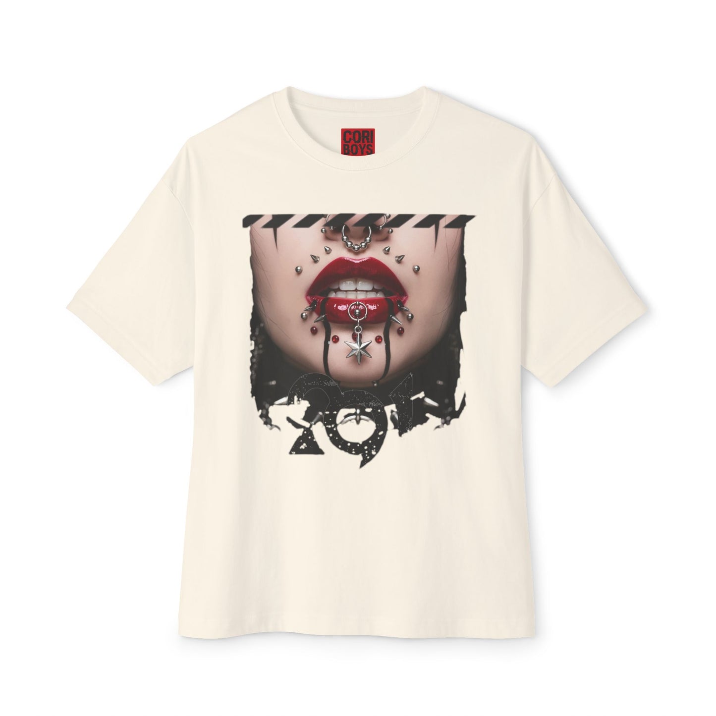 Chic Graphic Tee, Edgy Streetwear Top, Unisex Oversized T-Shirt, Artsy Casual Style, Fashion Statement Tee