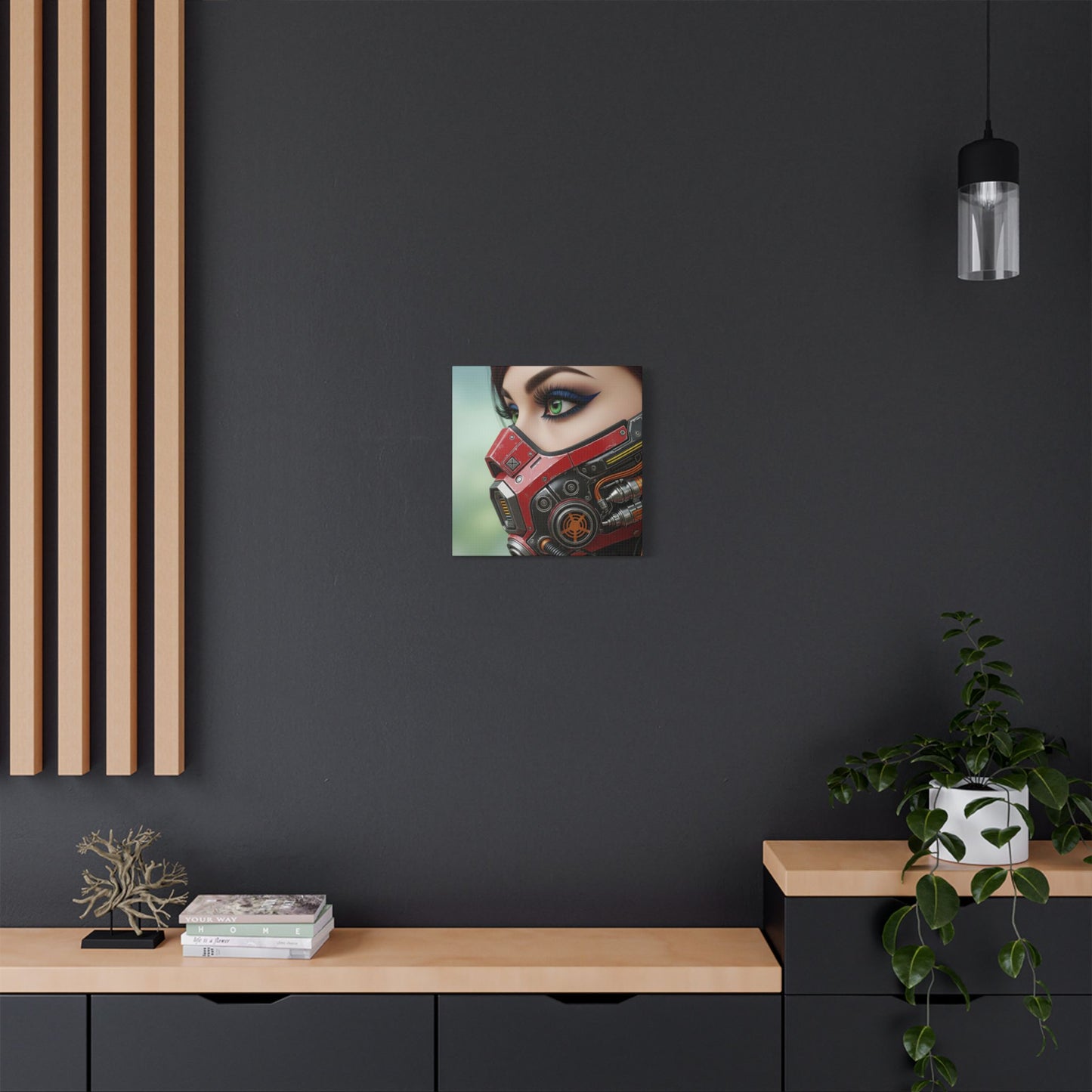 Futuristic Satin Canvas Art Print, Wall Decor for Gamers, Tech Enthusiasts, and Sci-Fi Fans, Unique Gift Idea for Birthdays