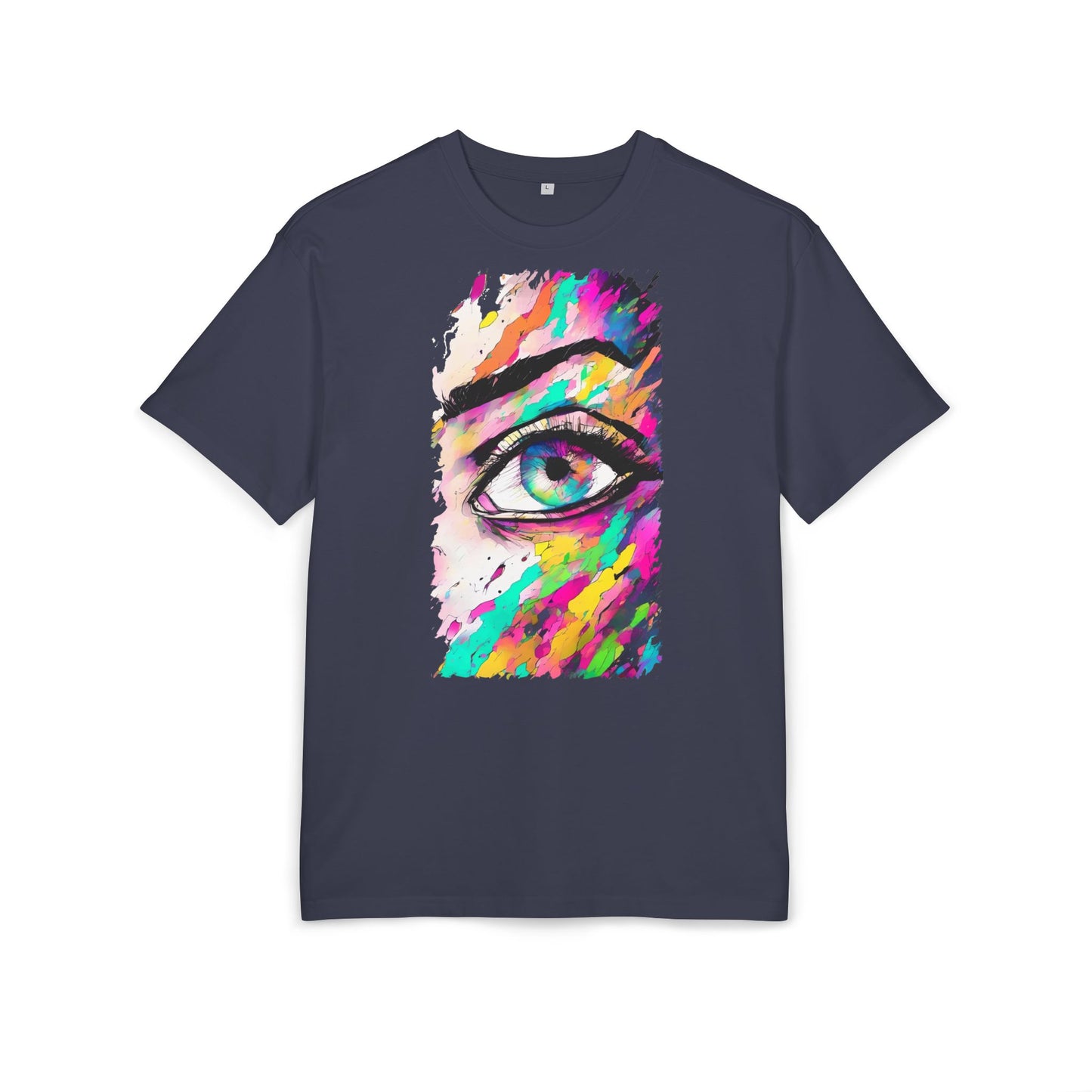 Colorful Eye Graphic Unisex Heavy Oversize Tee, Artistic T-Shirt, Casual Wear, Gift for Art Lovers, Streetwear Trends, Vibrant Style