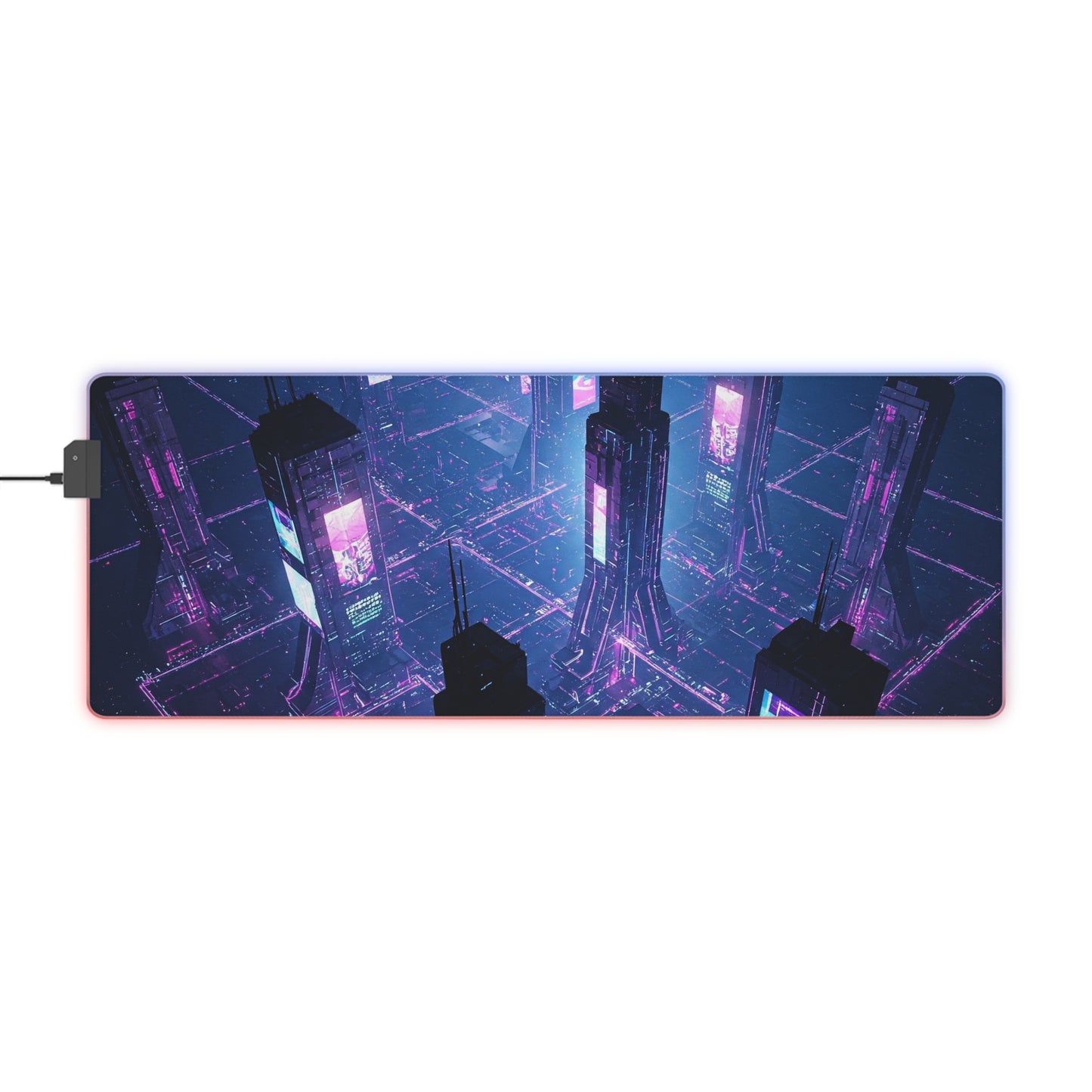 LED Cyberpunk Gaming Mouse Pad - Futuristic Glow, Desk Accessory for Gamers, Perfect for Birthdays, Gaming Setup, Home Office