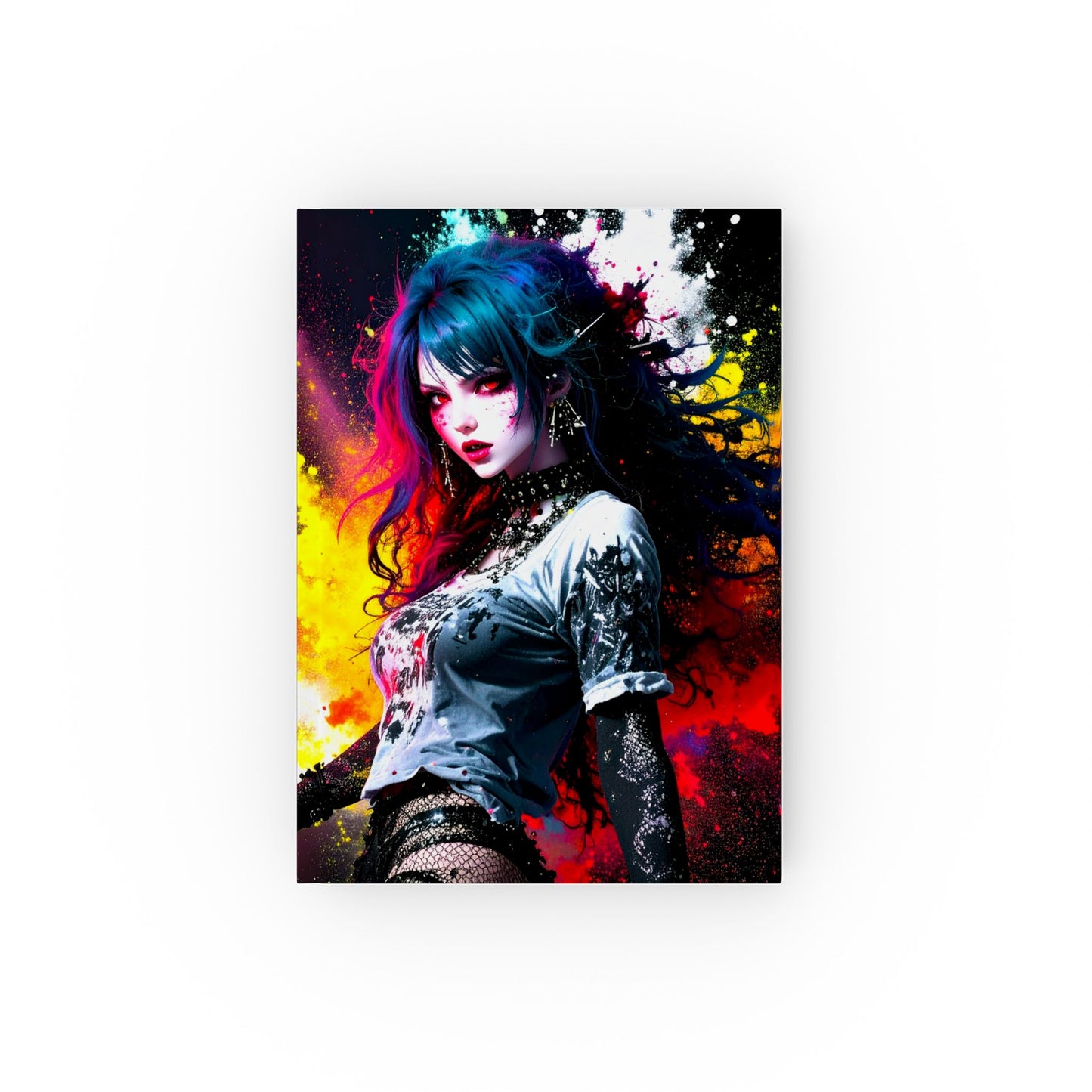 Gothic Art Hard Backed Journal, Colorful Creative Notebook, Unique Gift for Artists, Perfect for Writing and Sketching