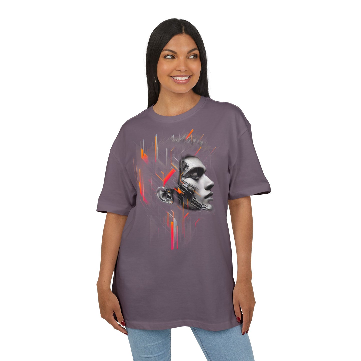 Artistic Oversize Tee - Modern Abstract Design