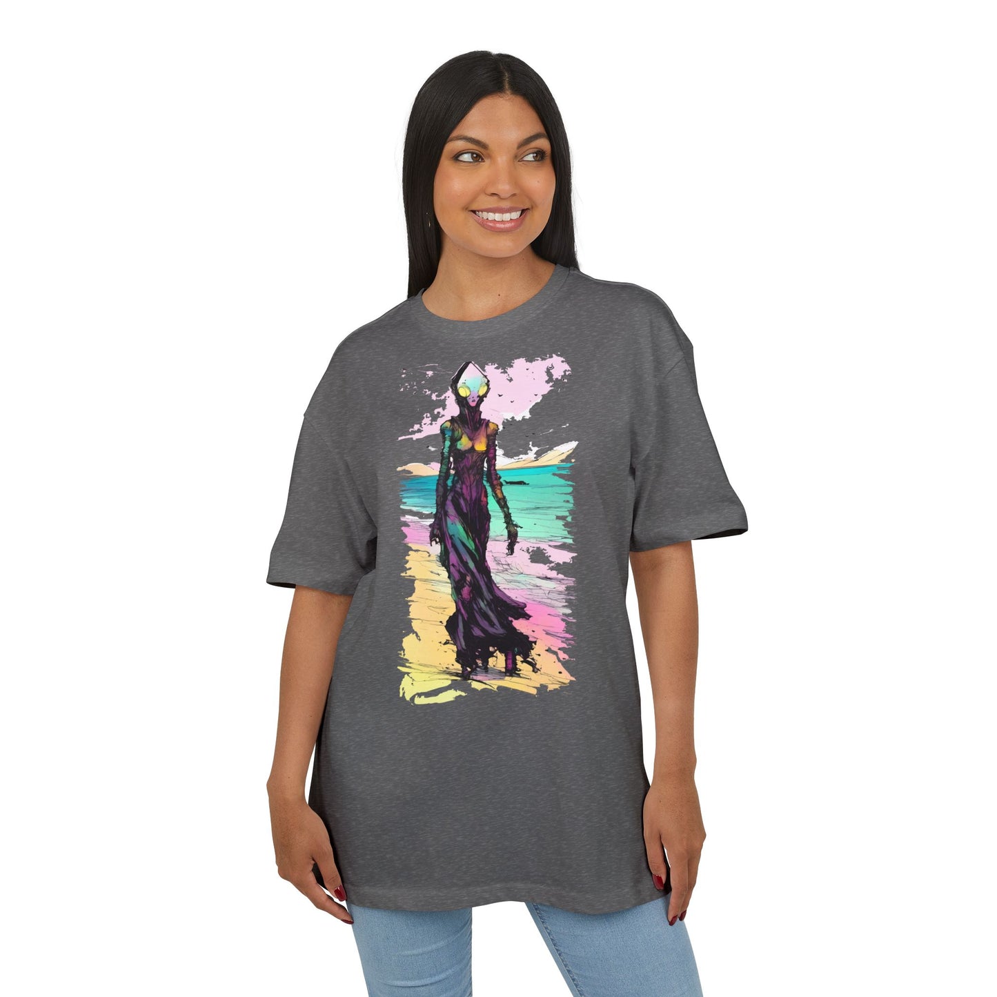 Beach Vibes Oversize Tee - Artistic Graphic Tee, Summer Style, Unisex T-Shirt, Boho Fashion, Casual Wear