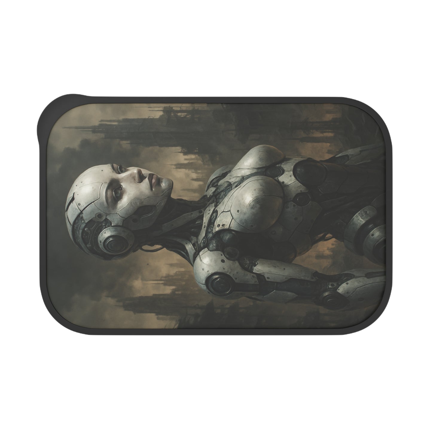 Futuristic Bento Box, Eco-Friendly Lunch Container, Robot Design, Meal Prep, Gift for Tech Lovers, Sustainable Utensils